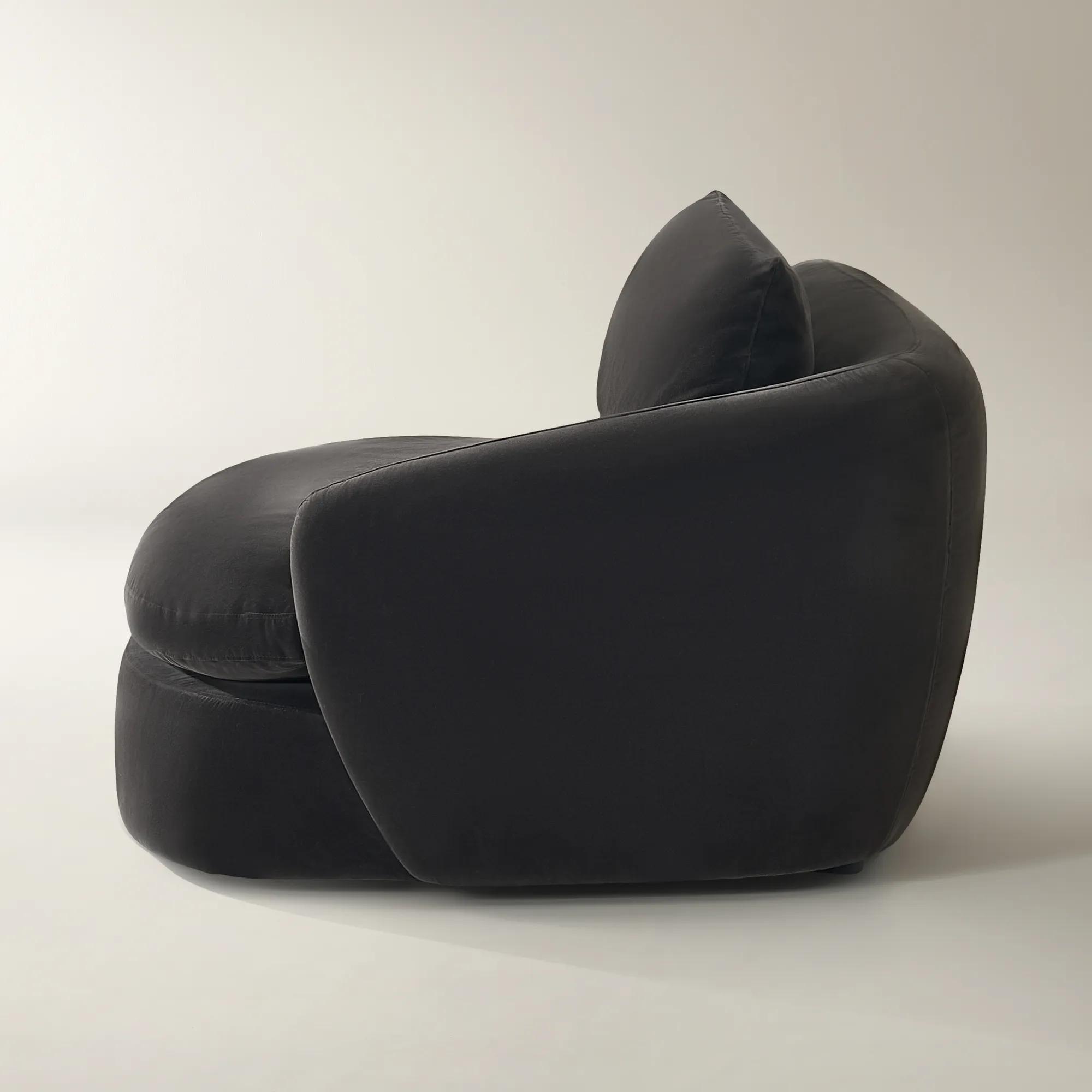 Sabrina Velvet Components (40"-58.7") - Charcoal