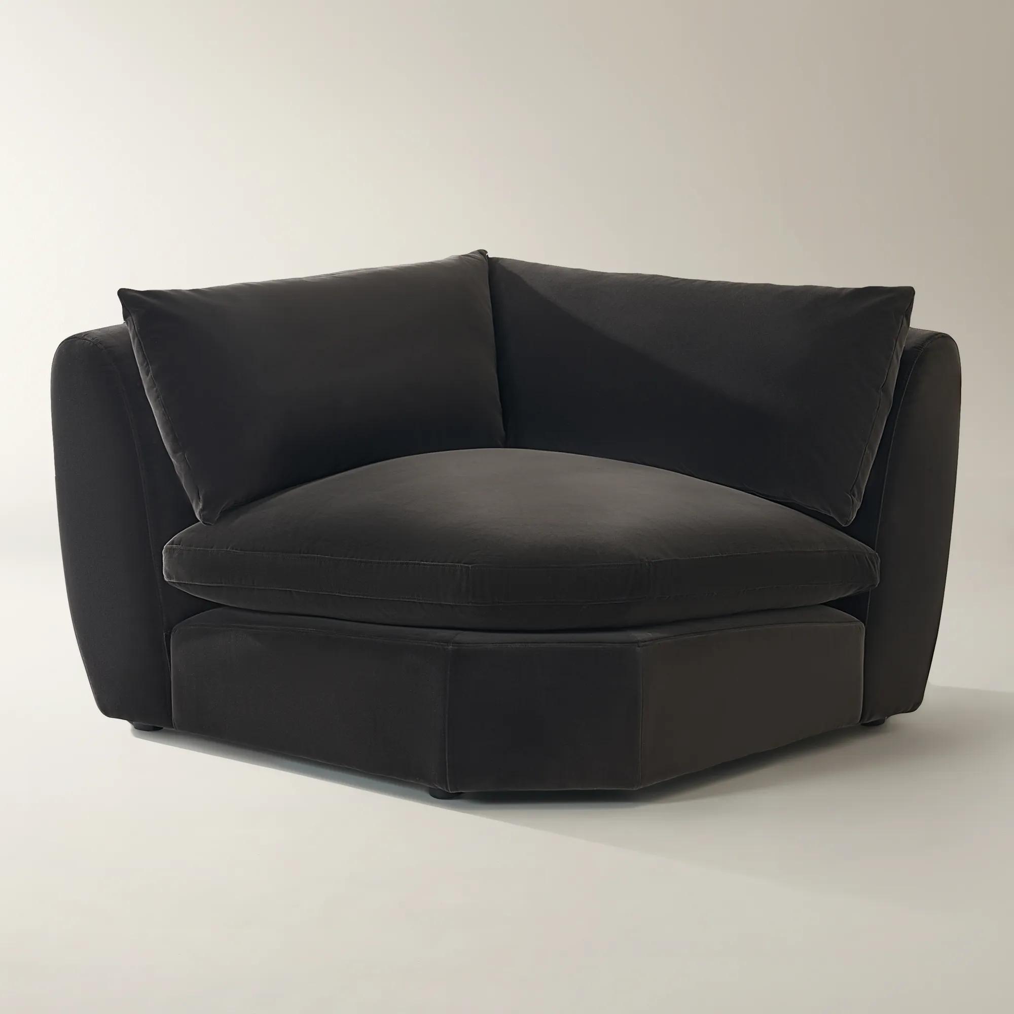 Sabrina Velvet Components (40"-58.7") - Charcoal