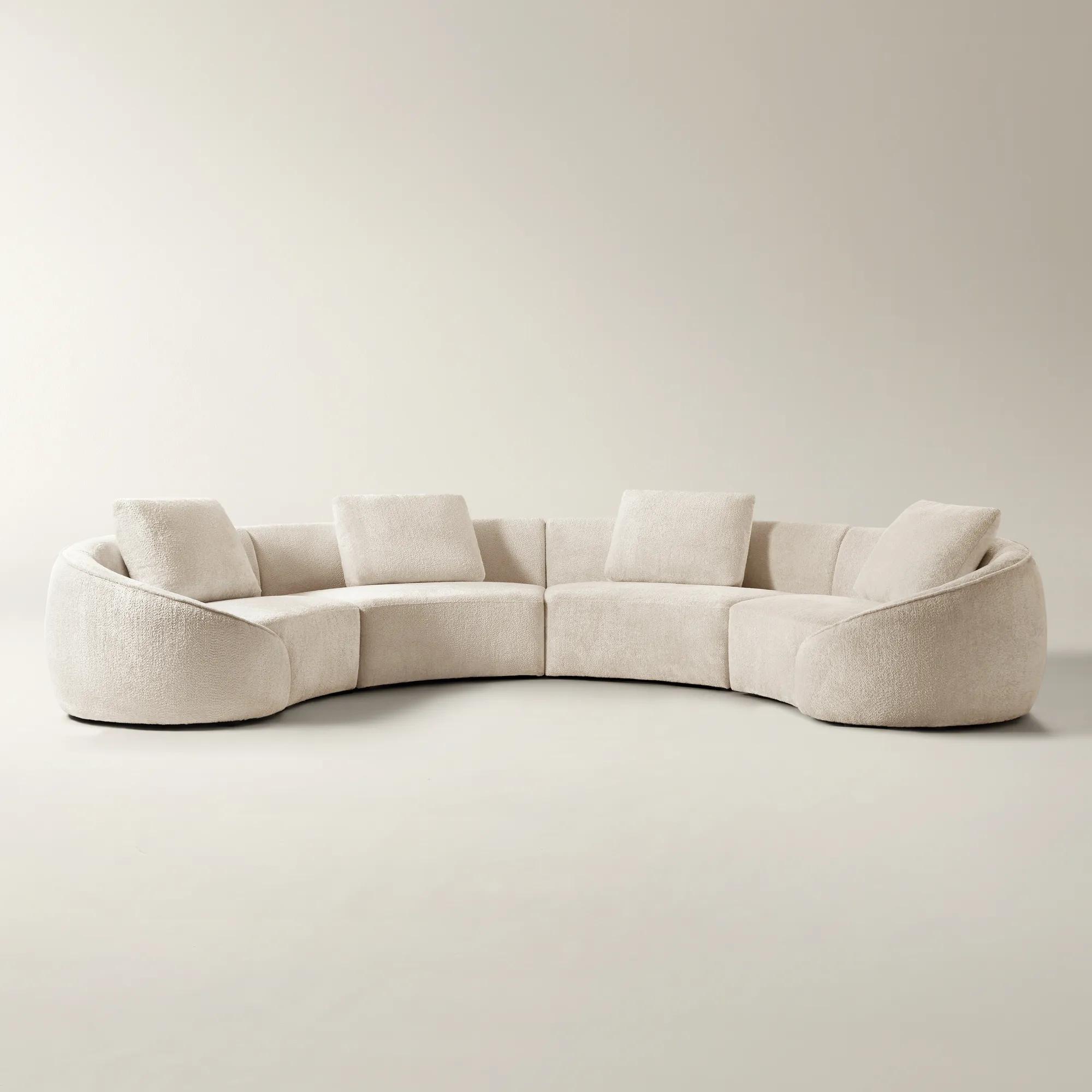 Irene 4-Piece Utopia Sand Chenille Sectional