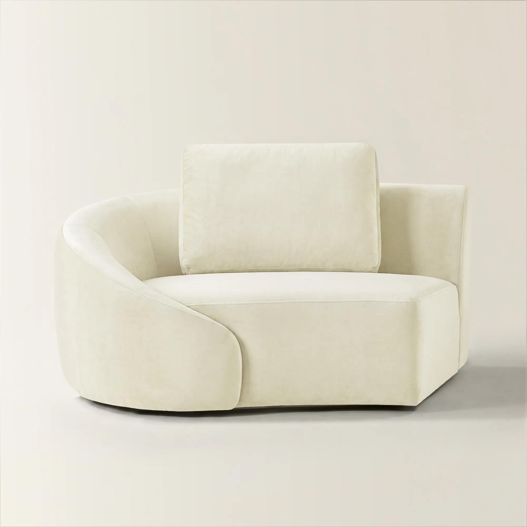 Irene Cloud Velvet Left-Arm Chair