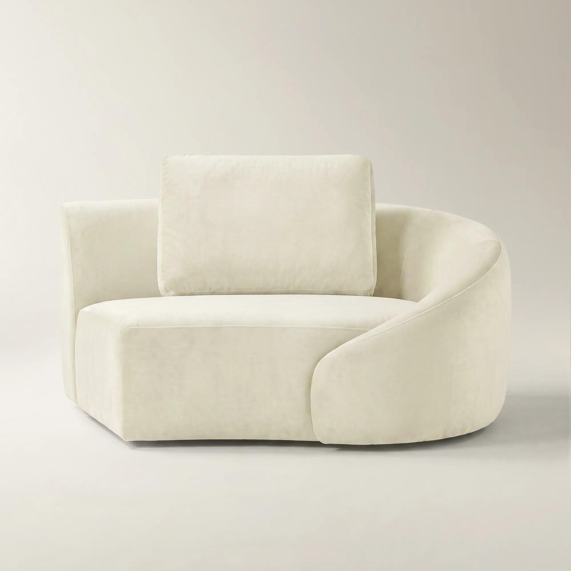 Irene Cloud Velvet Right-Arm Chair