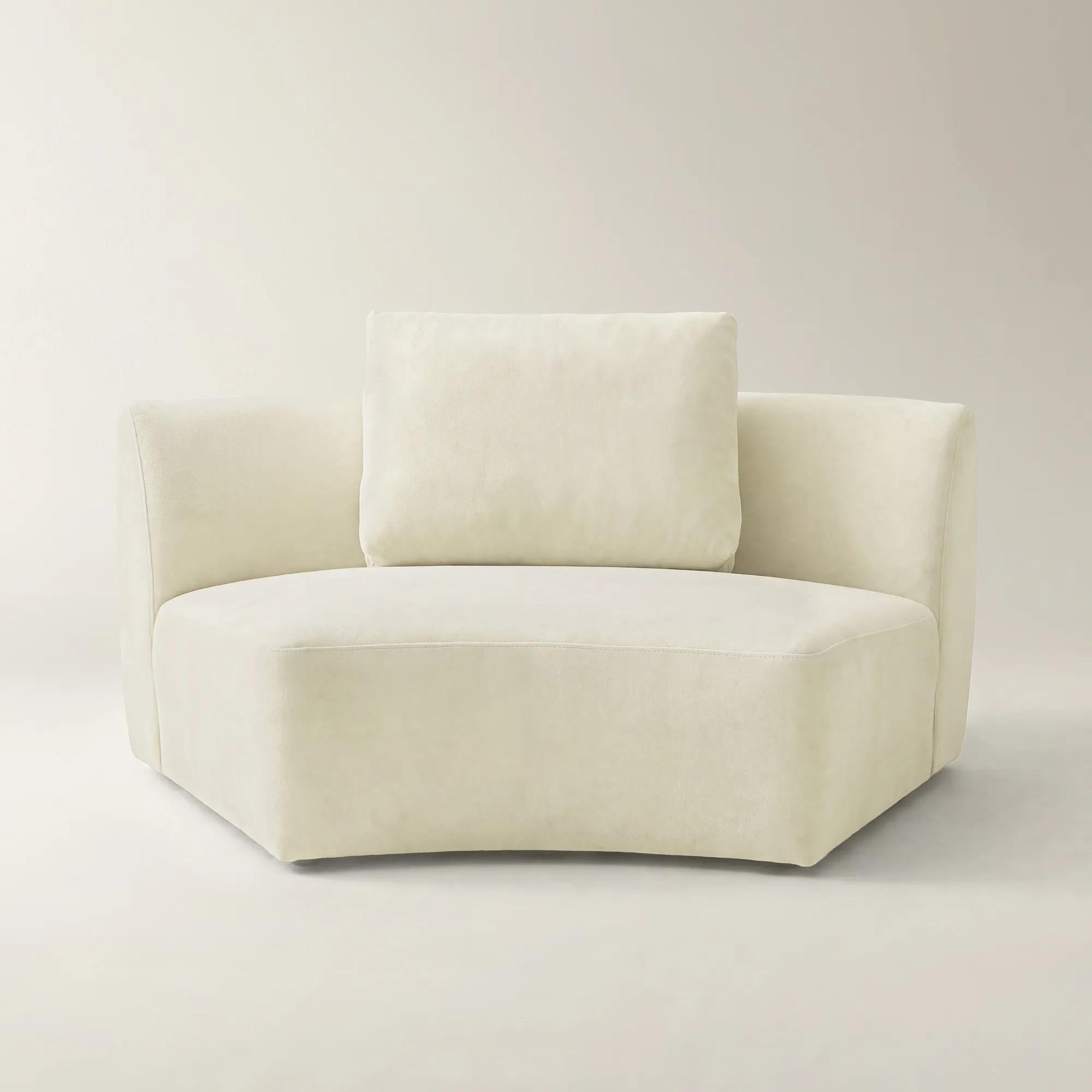 Irene Cloud Velvet Armless Chair