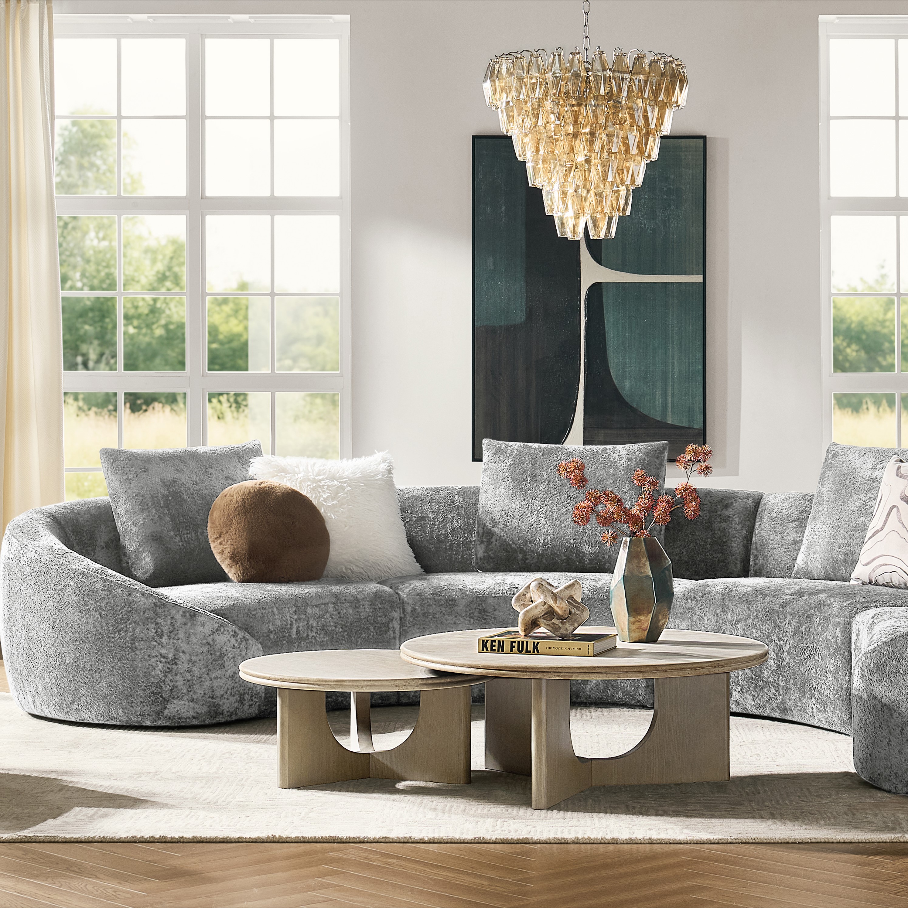 Irene Chenille Sectional Sofa (142