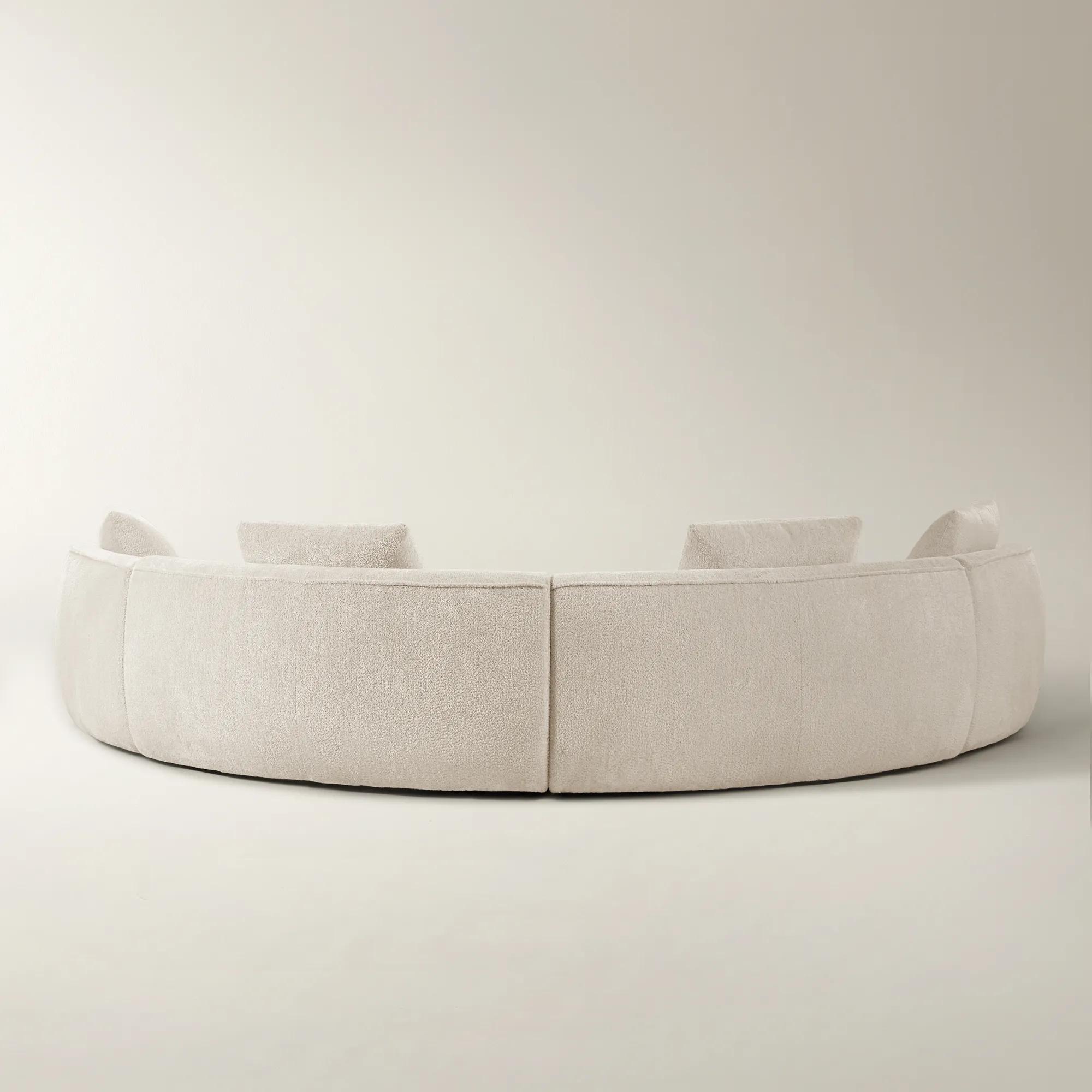 Irene 4-Piece Light Brown Chenille Sectional Sofa