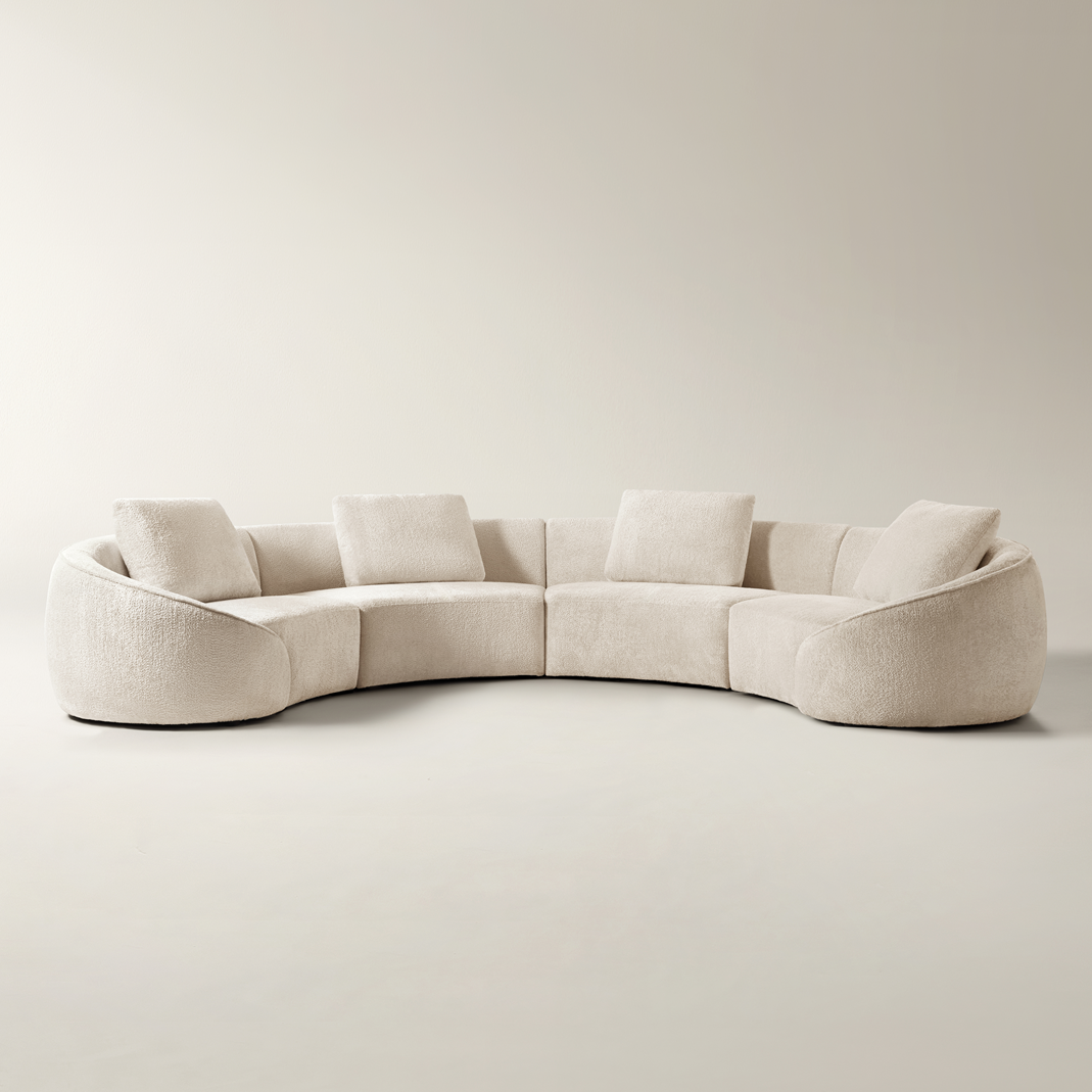 Irene Chenille Sectional Sofa (142"-159") 