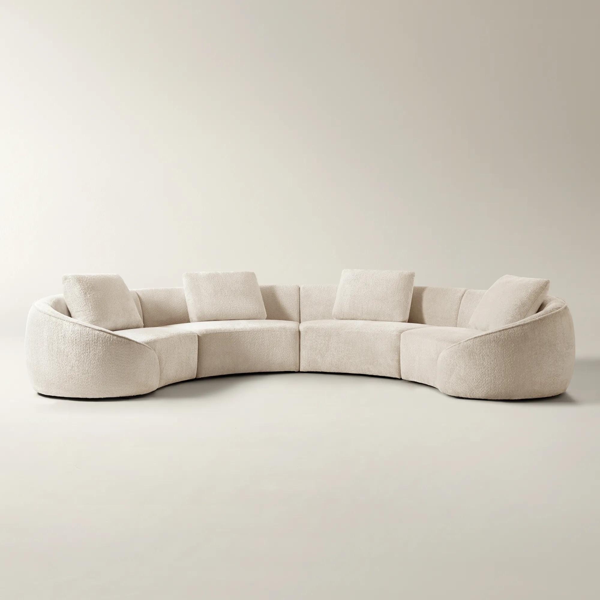 Irene 4-Piece Utopia Sand Chenille Sectional