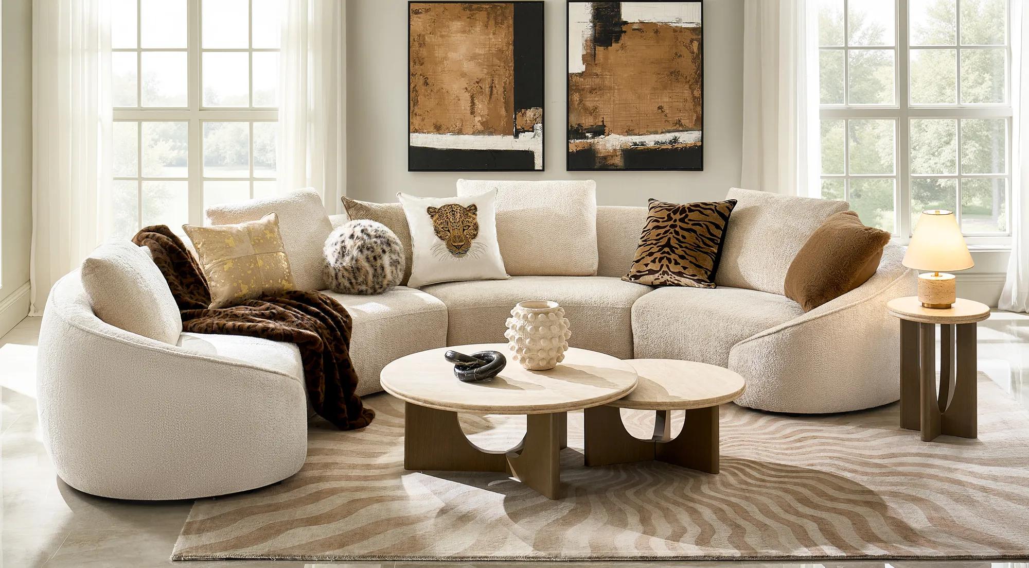 Spotted Faux Fur Ball Pillow 12