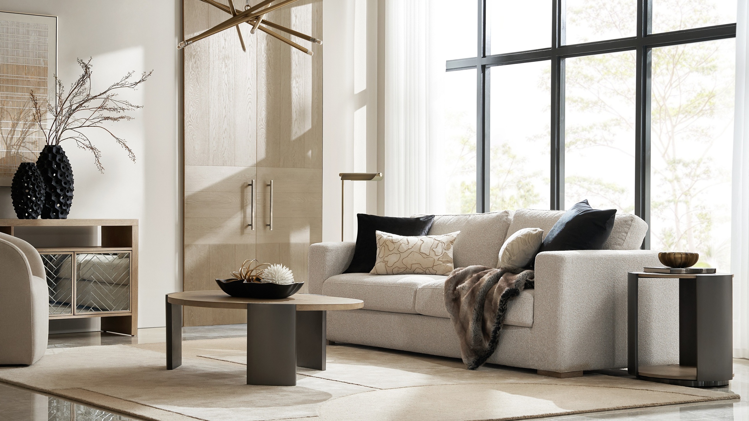 Asheville Beige Boucle Sofa | Z Gallerie