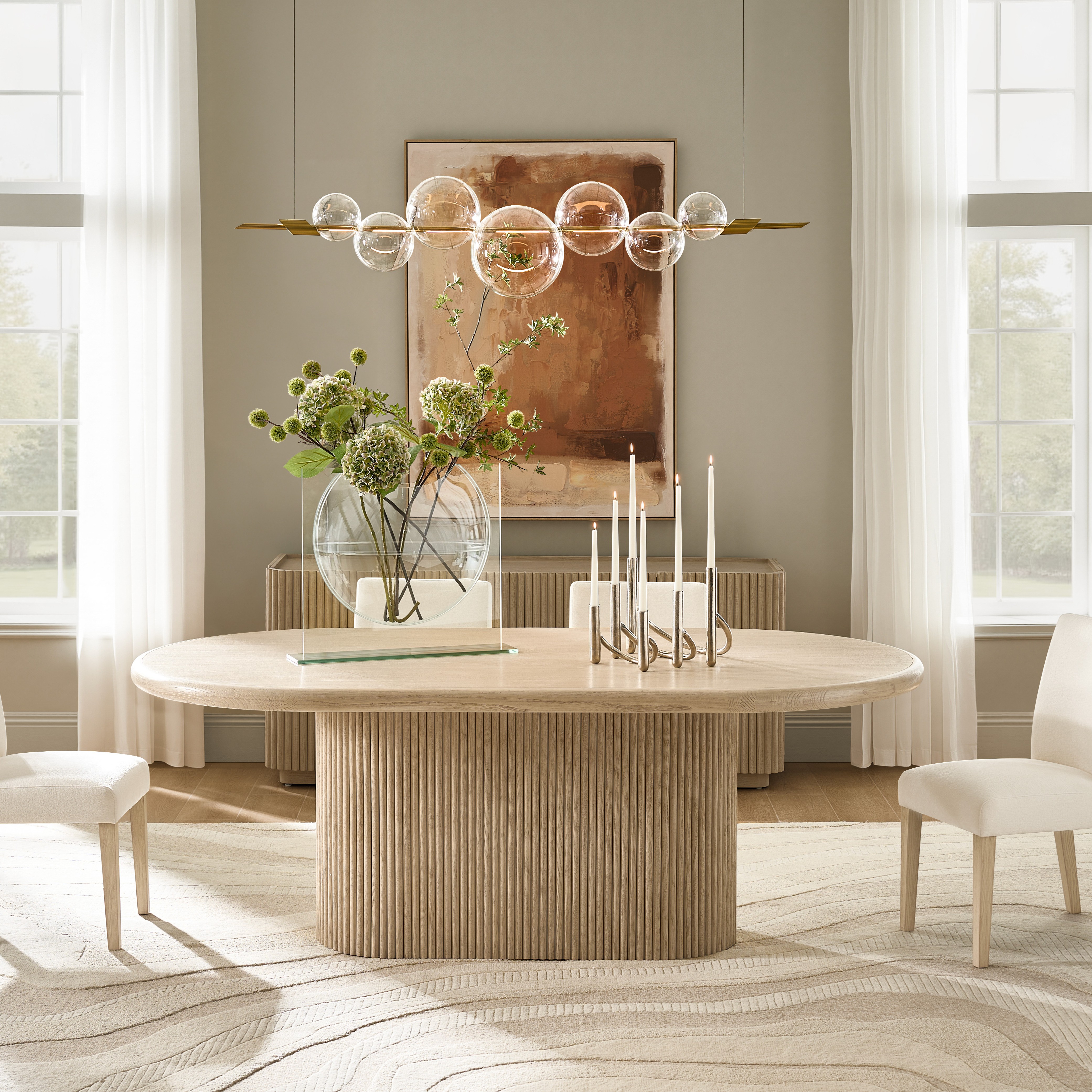 Bolla Glass Bubble Chandelier 60"