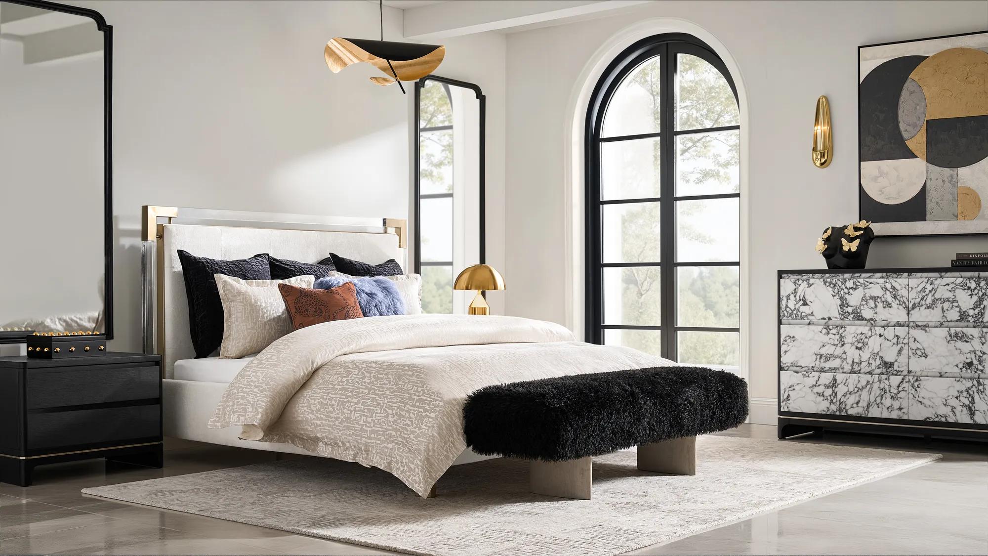 Leopardi Dual Side Pillow 22"- Black/Rust