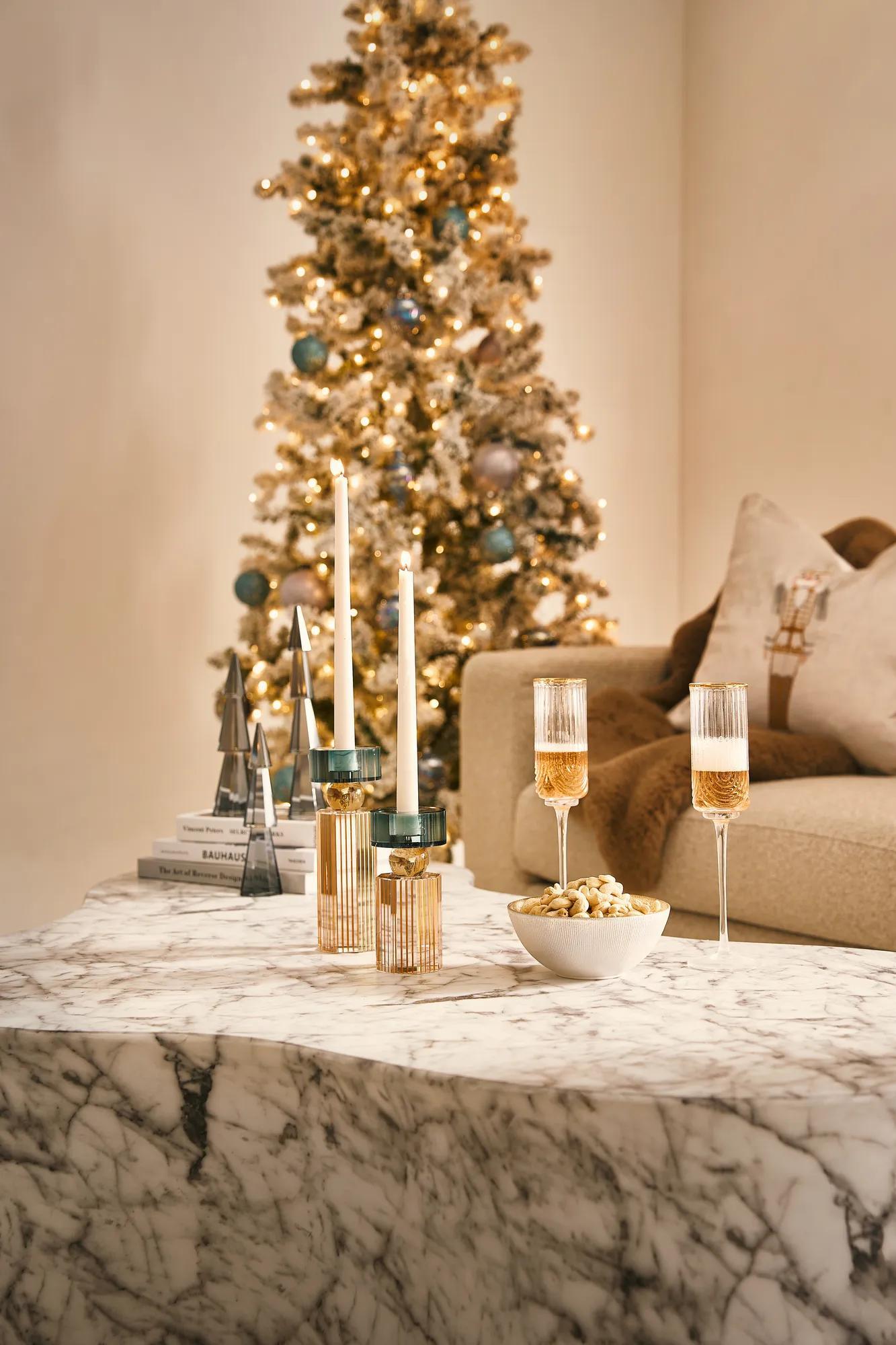 Cora Crystal Taper Holder