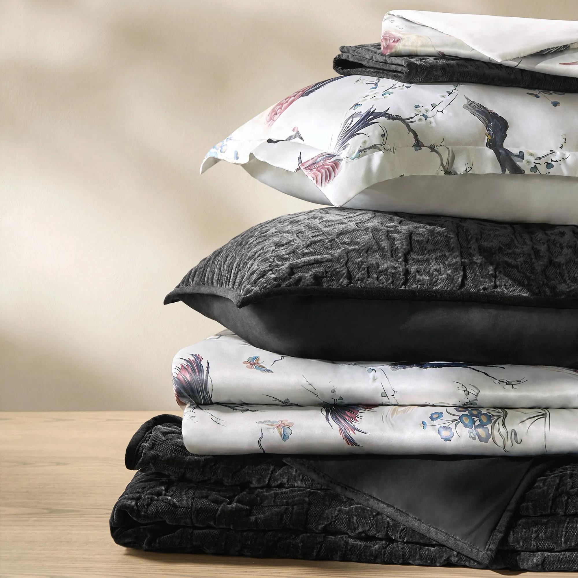 Cora Crane Satin Bedding Set - Multi