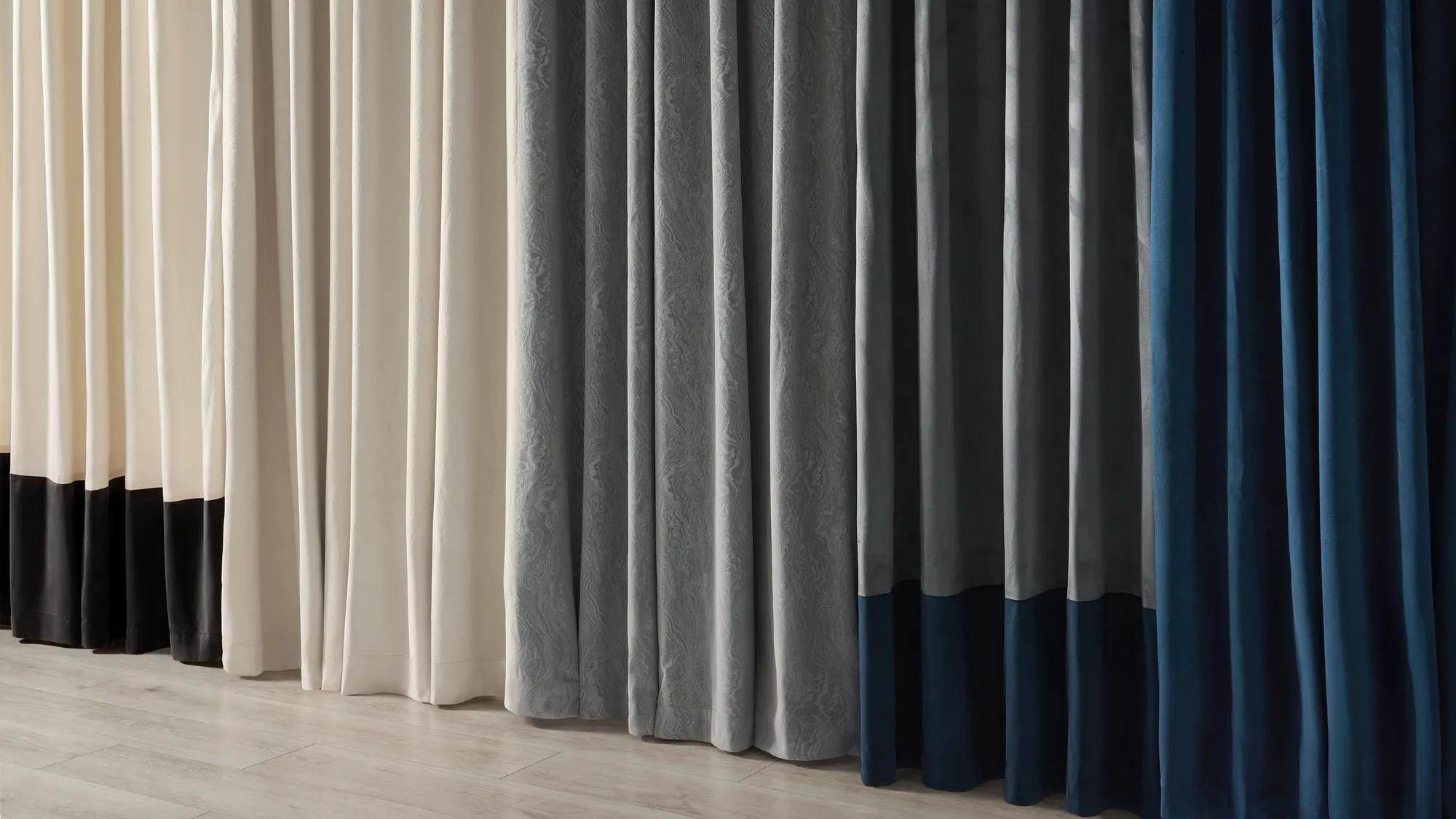 Adair Solid Velvet Curtain - Midnight Blue