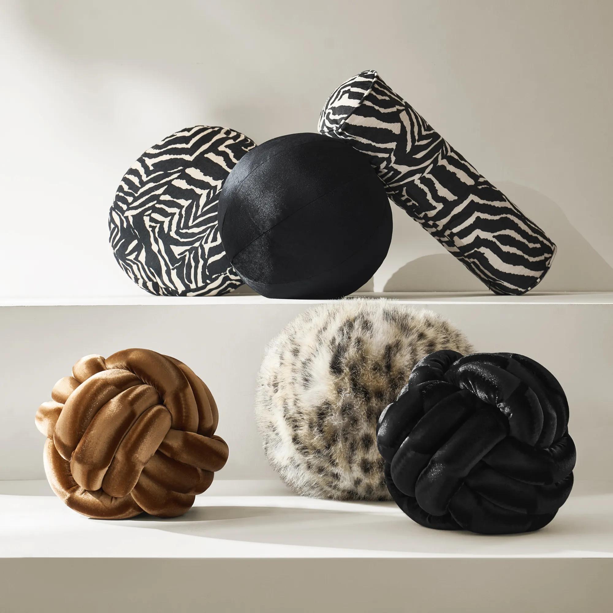 Neva Velvet Knot Pillow 11.75" - Bronze