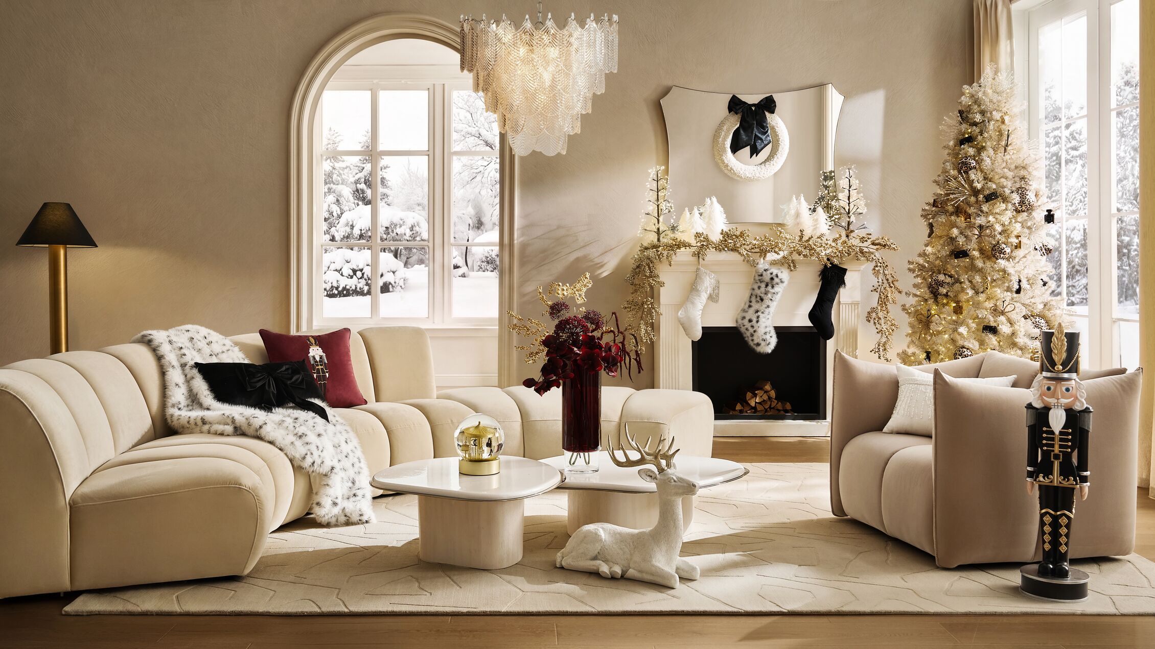 Celebrate the holidays with glamorous décor that shines bright.