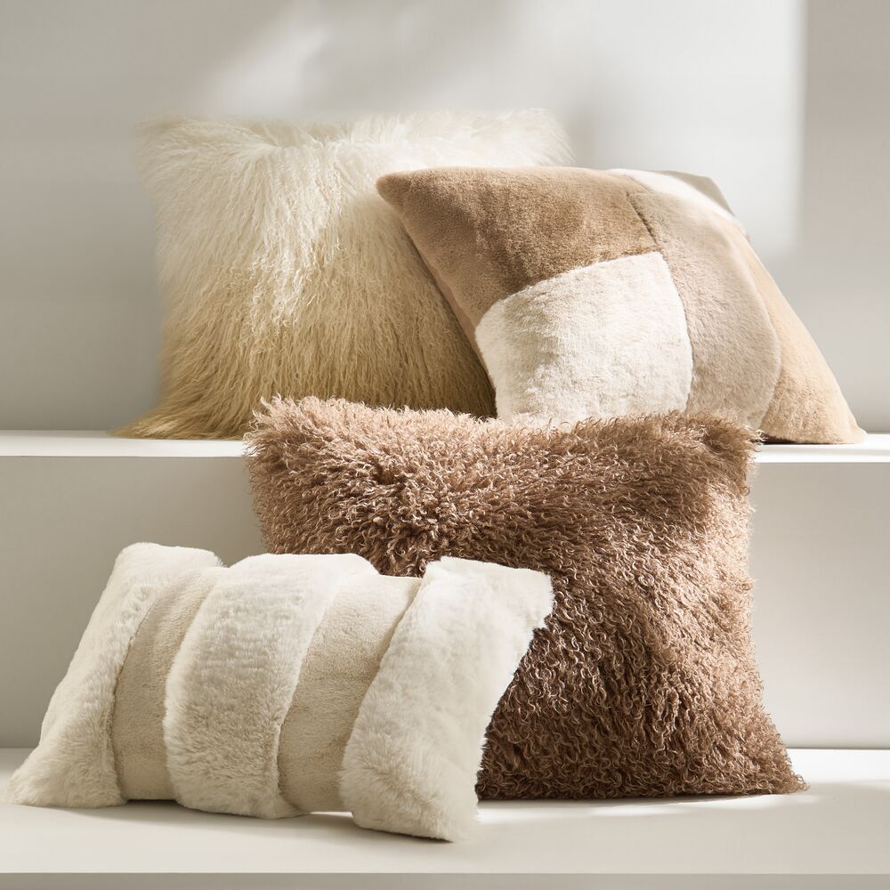 Modern Fur & Faux Fur Throw Pillows | Z Gallerie