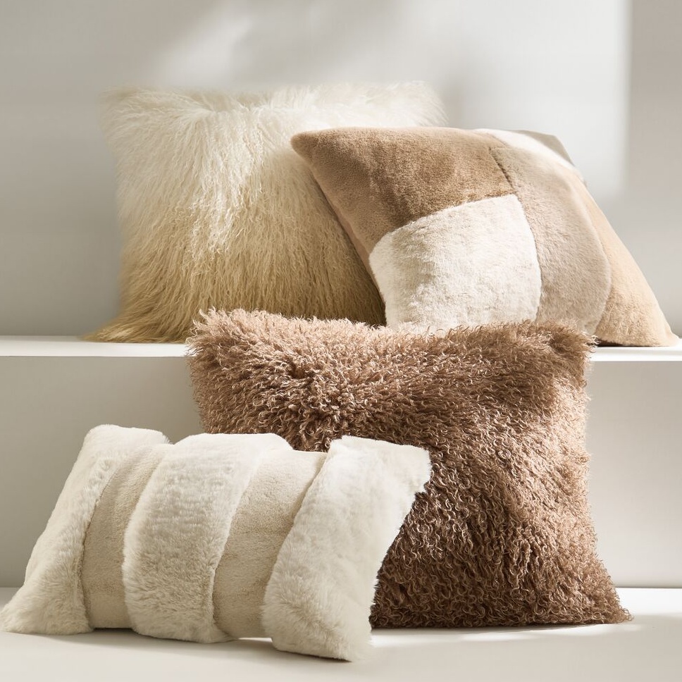 Modern Fur & Faux Fur Throw Pillows | Z Gallerie