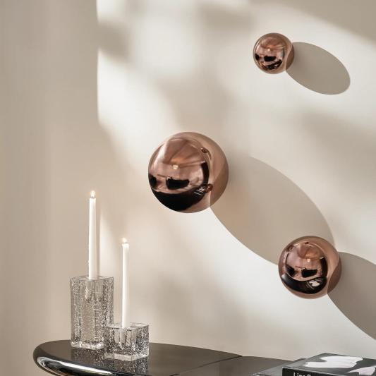 Bronze Spheres Stainless Steel Wall Decor Set of 3
