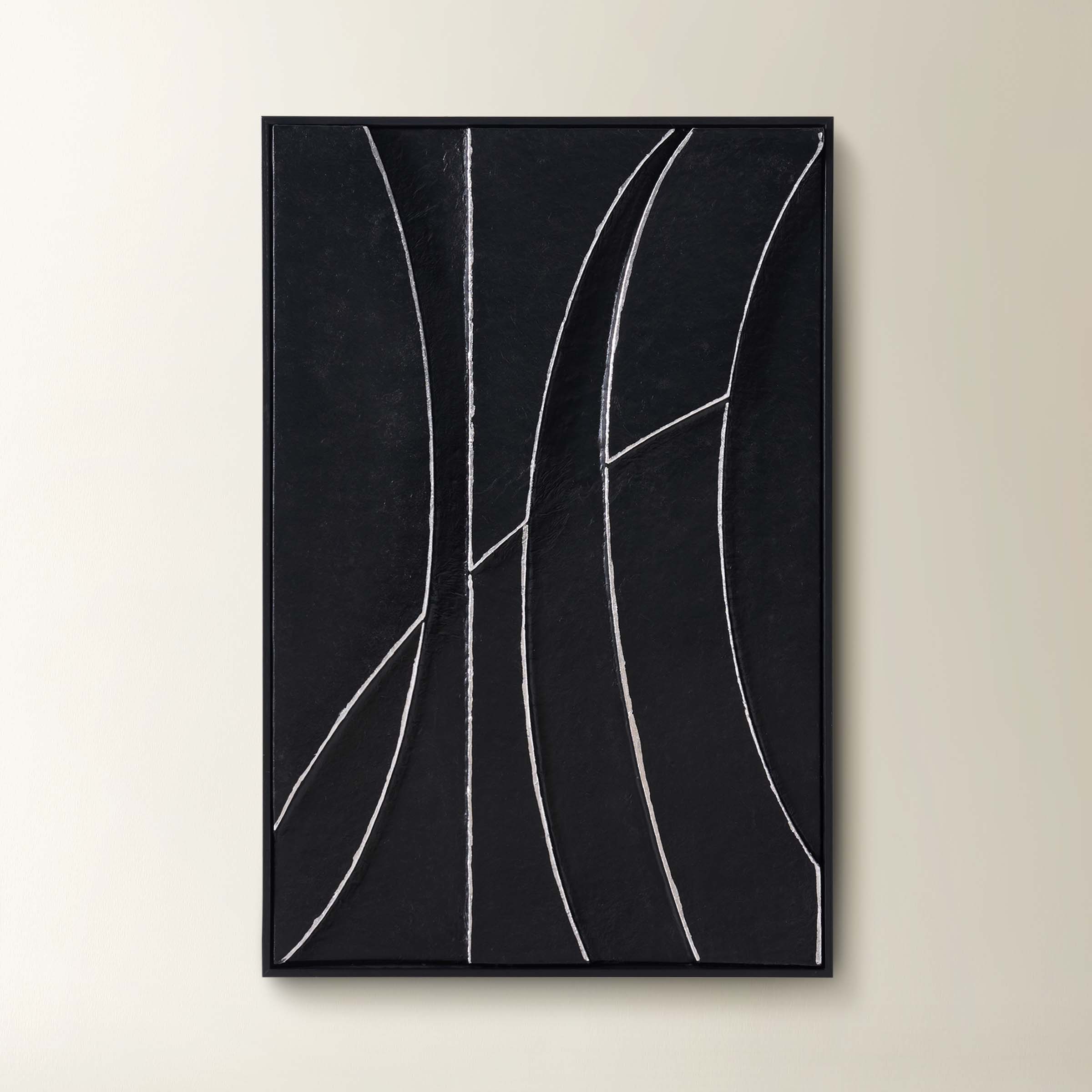 Black Abstract Art For Entryways