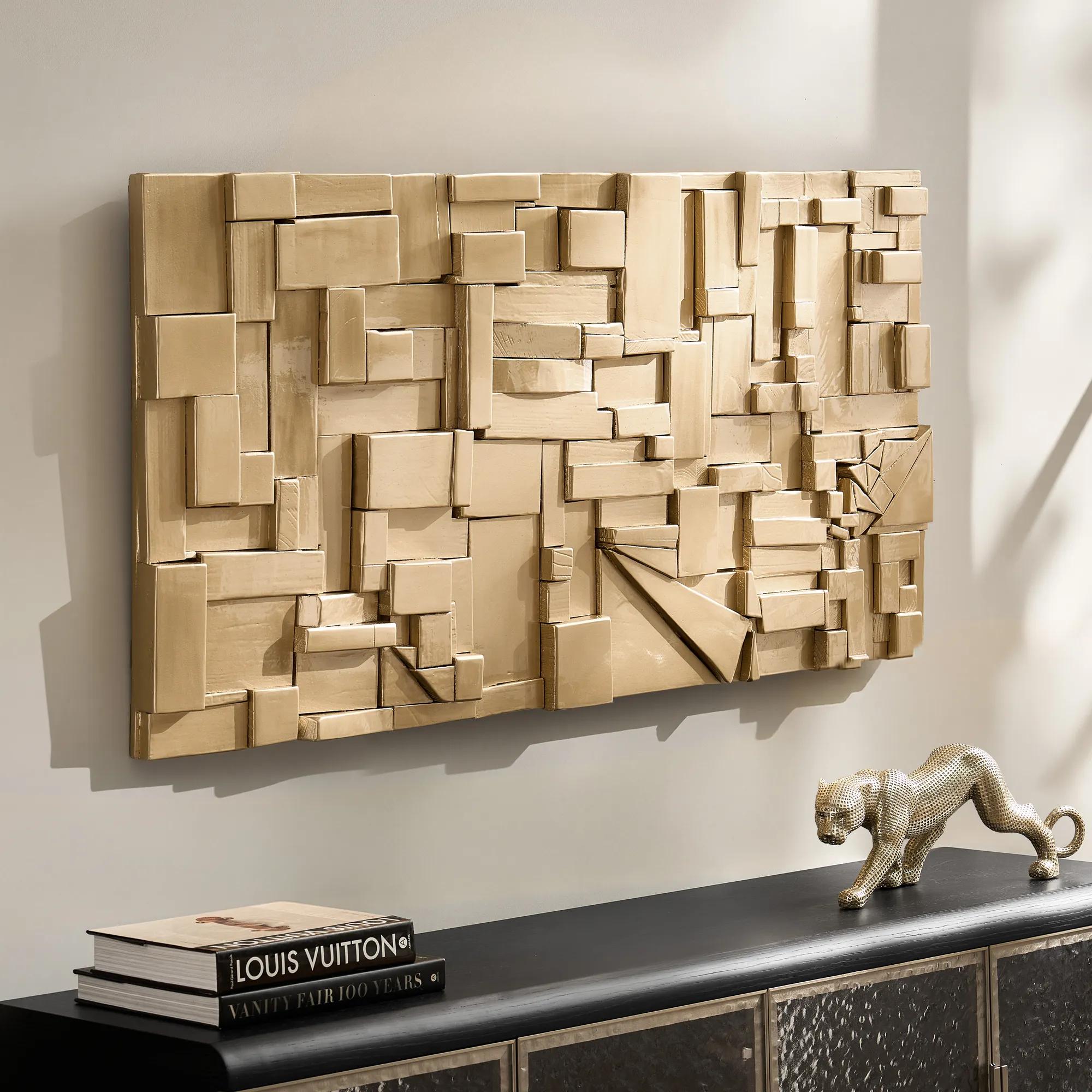 Gilt Collage Wall Panel