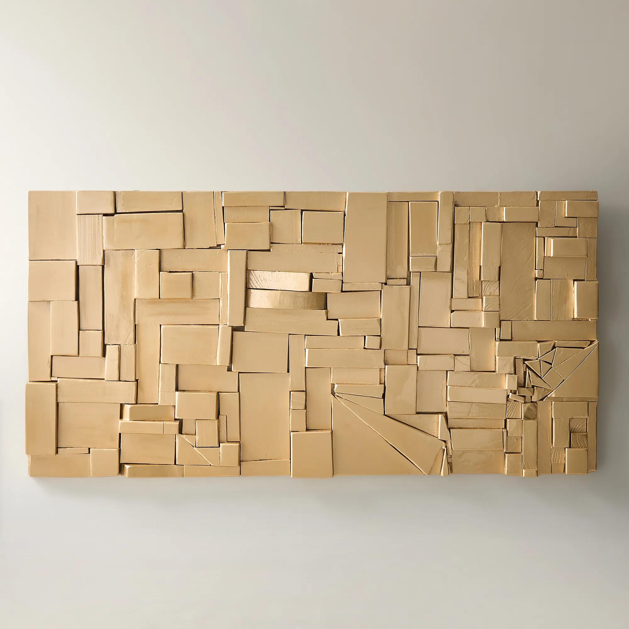 Gilt Collage Wall Panel