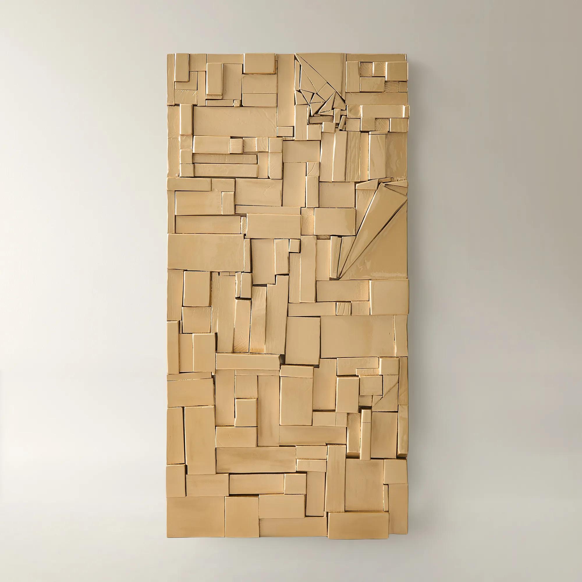 Gilt Collage Wall Panel