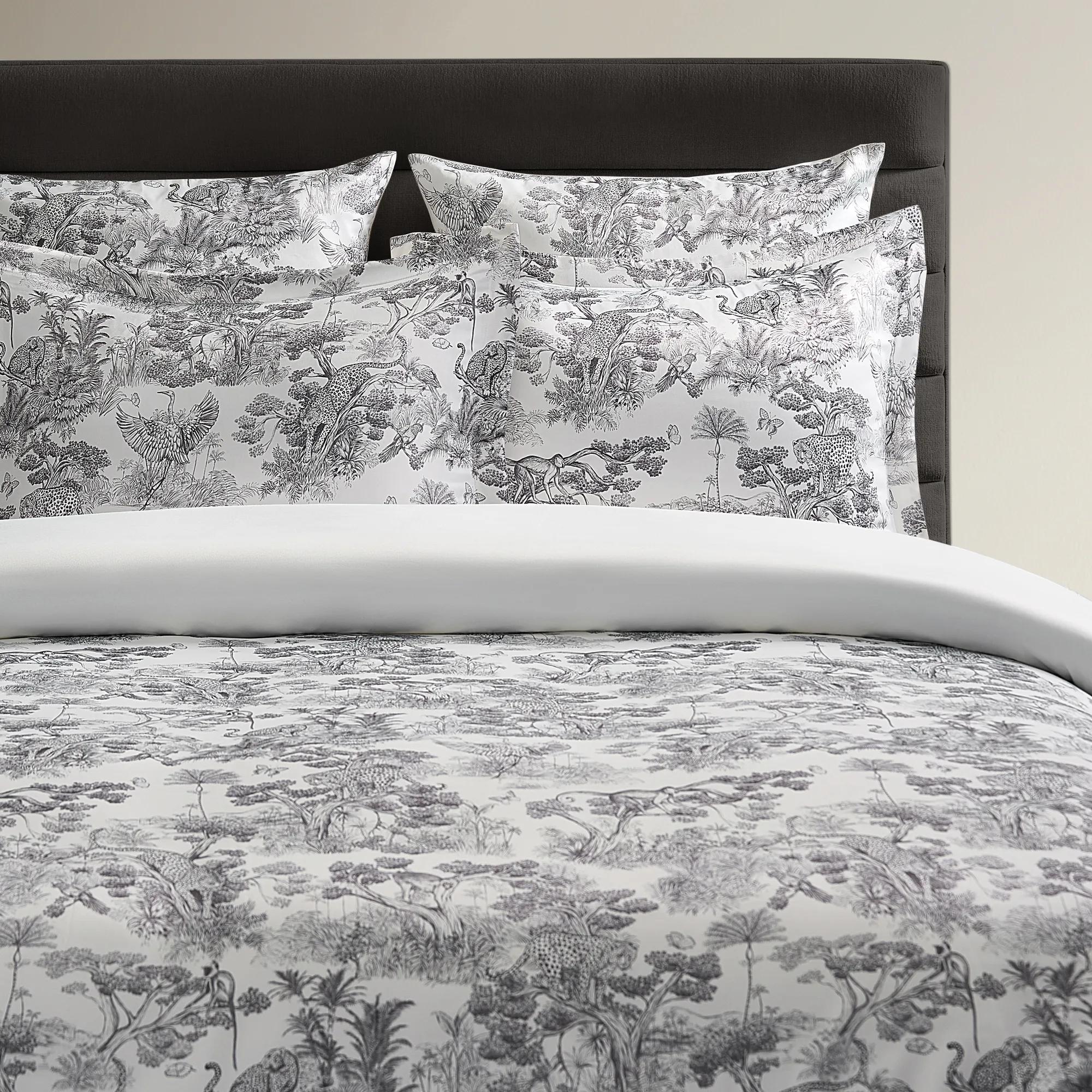 Jungle Toile Bedding Set - Ivory/Black