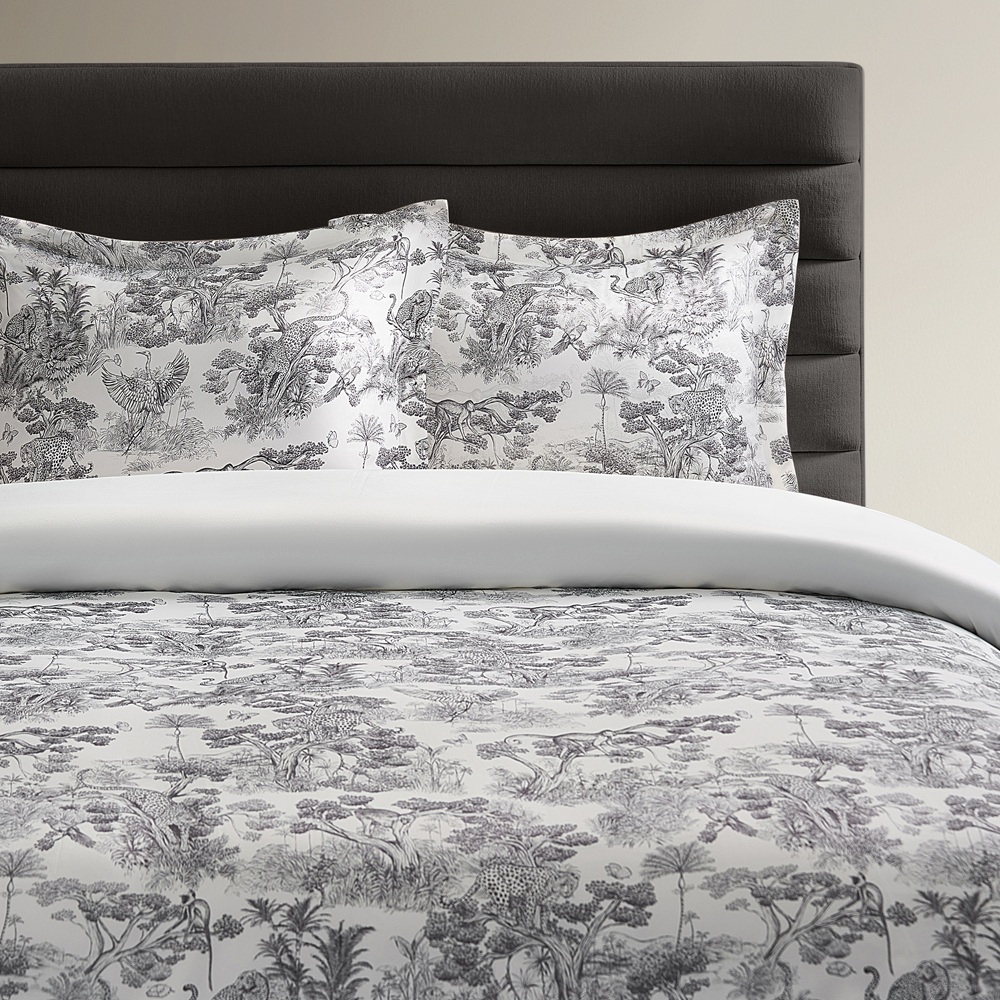 Jungle Toile Bedding Set - Ivory/Black