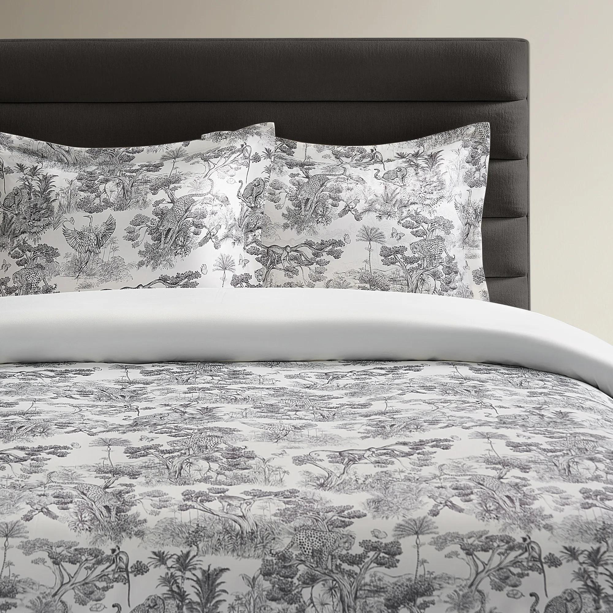 Jungle Toile Bedding Set - Ivory/Black