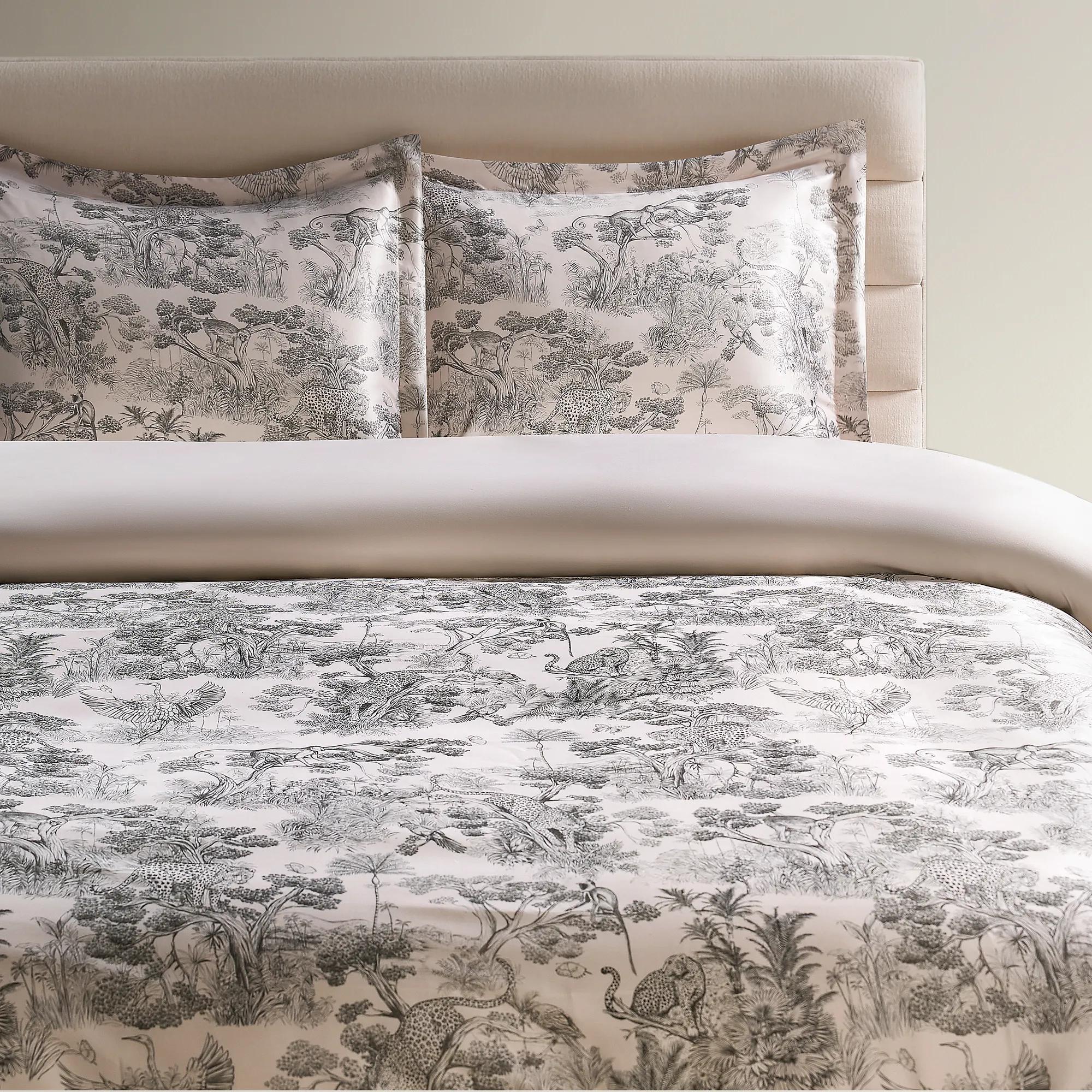 Jungle Toile Bedding Set - Pale Pink