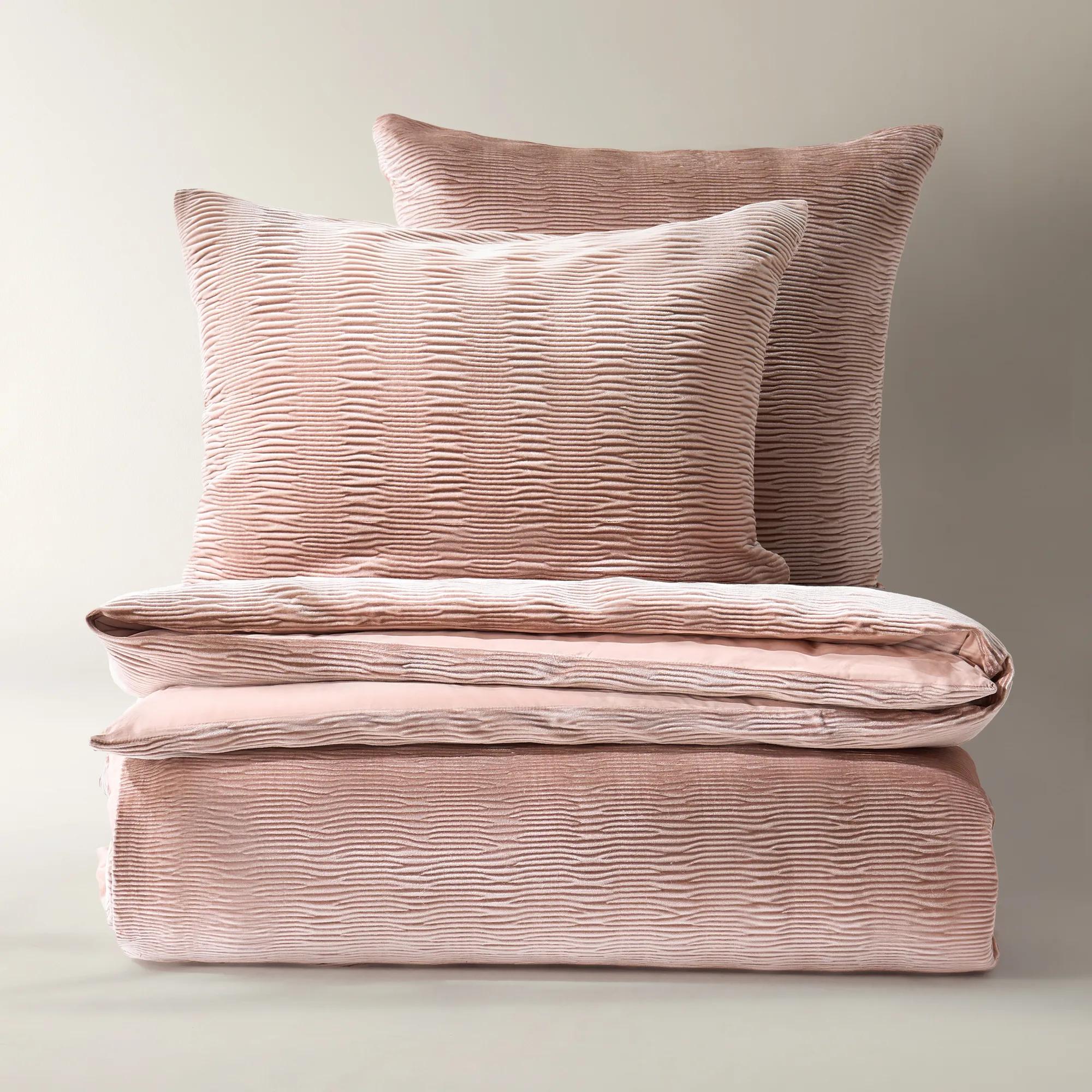 Vera Velvet Bedding Set - Mocha Rose