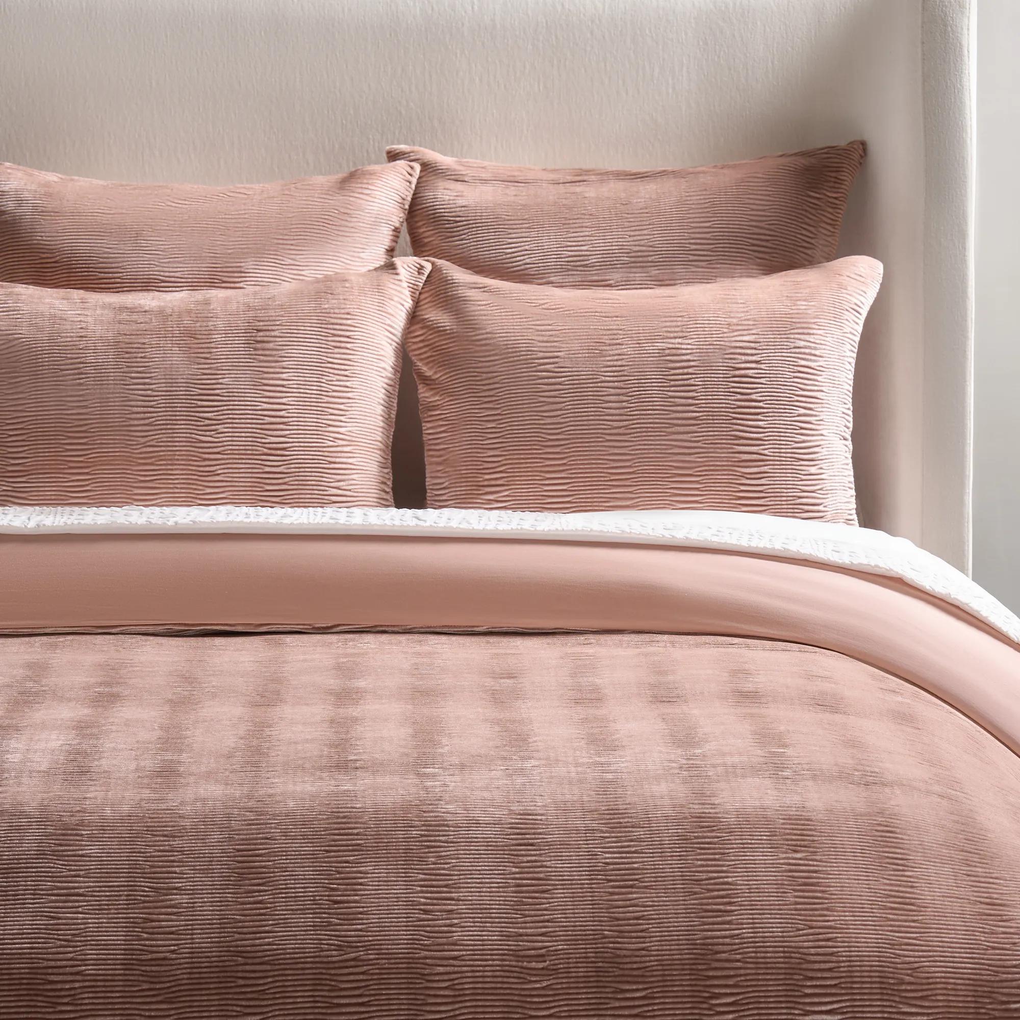 Vera Velvet Bedding Set - Mocha Rose