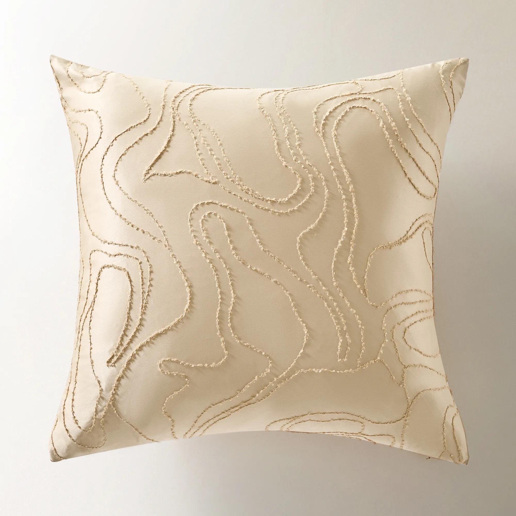 Noa Embroidered Bedding Set - Champagne Beige