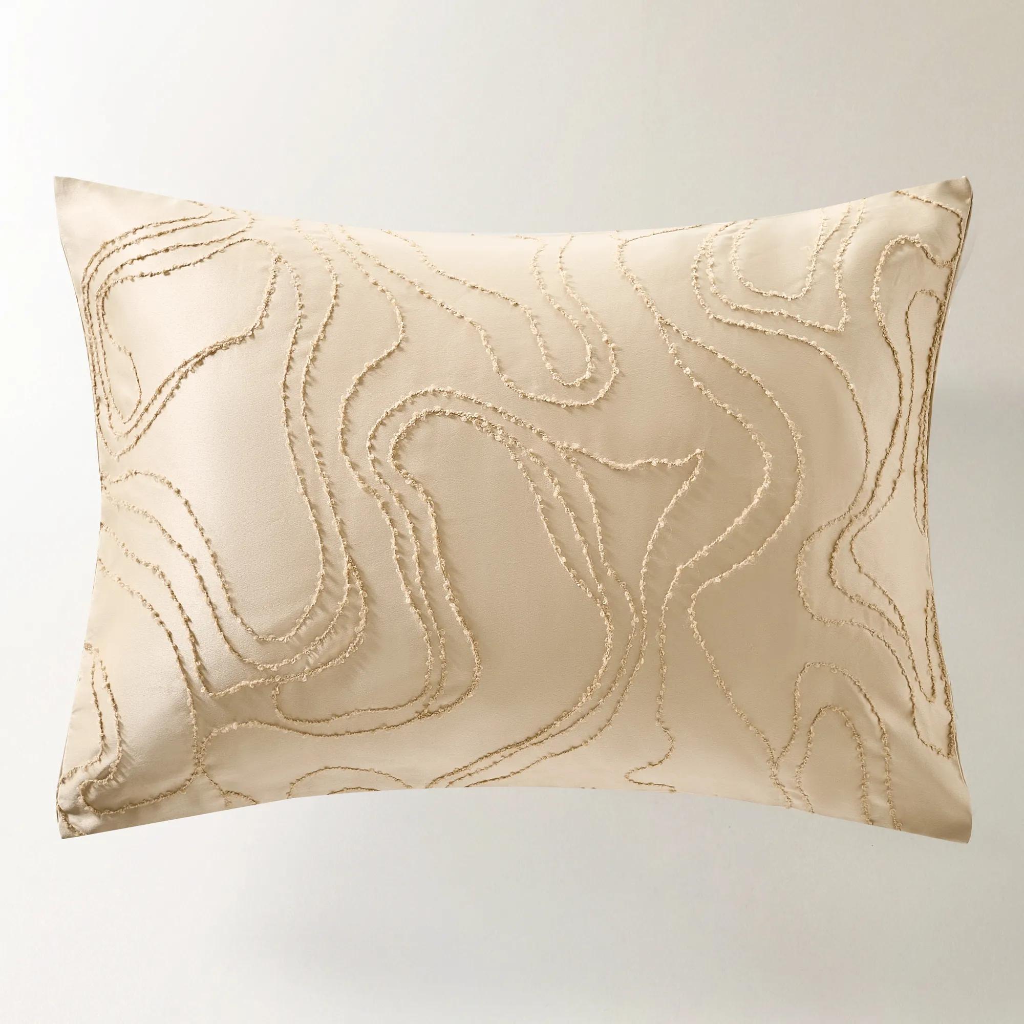 Noa Embroidered Bedding Set - Champagne Beige