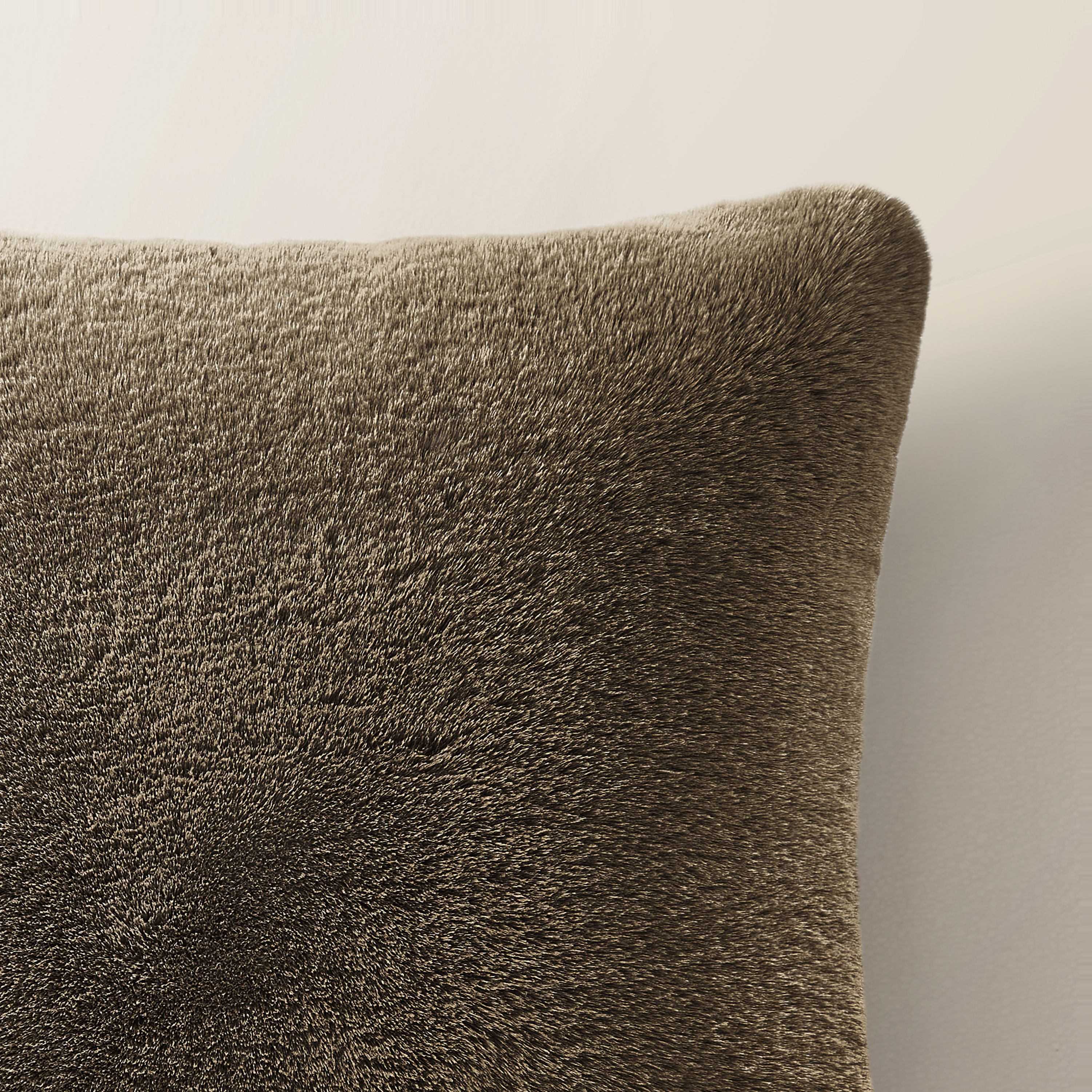 Shay Faux Fur Floor Pillow 30" - Rich Mocha