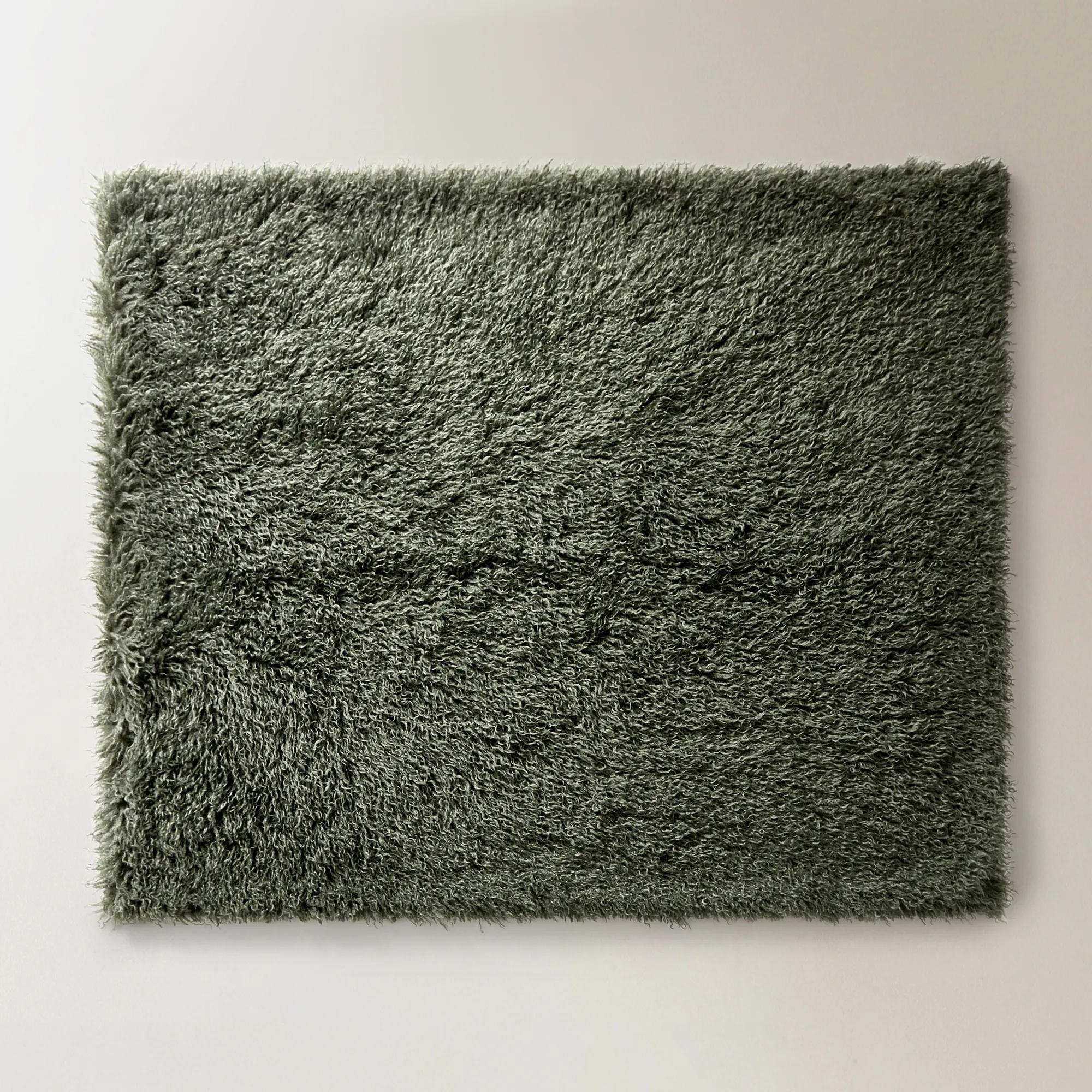 Micah Faux Mongolian Throw 50" x 60" - Dark Green