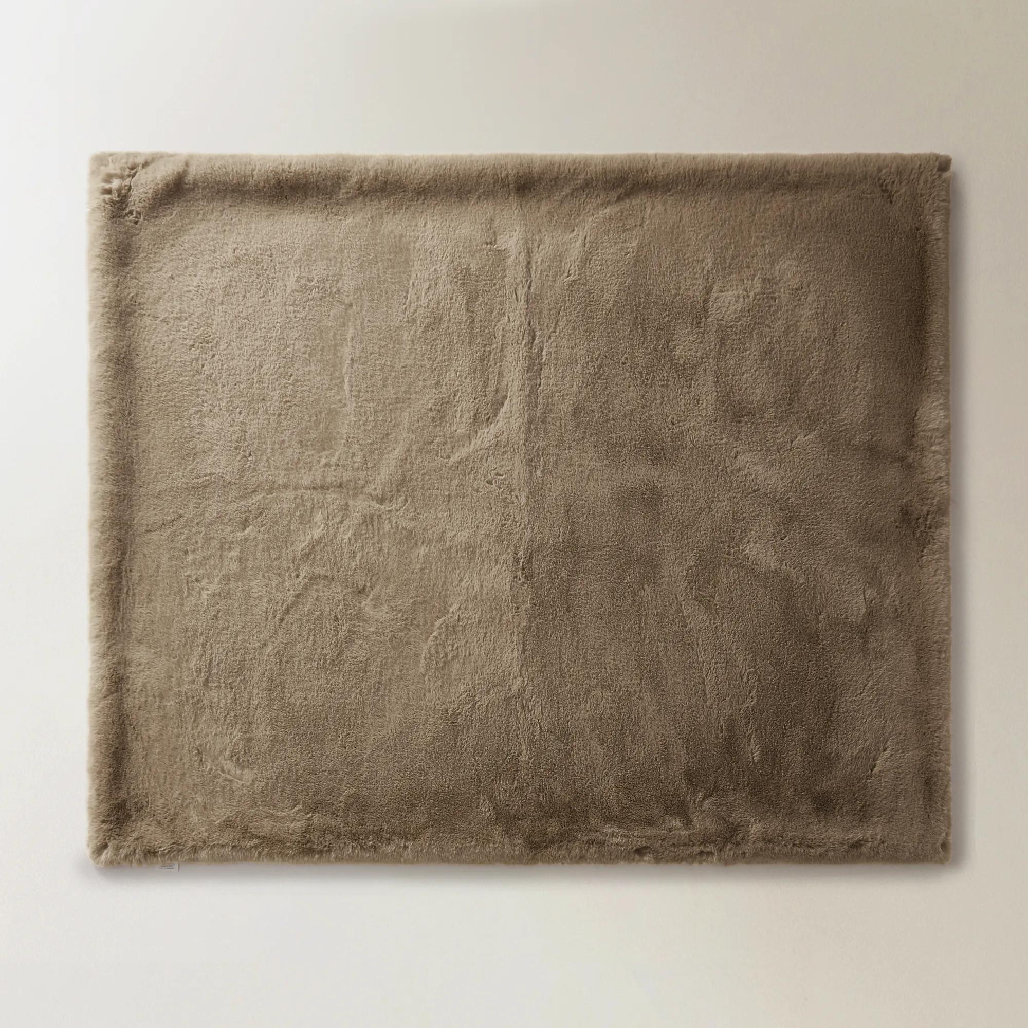 Shay Faux Fur Throw 50" X 60" - Rich Mocha