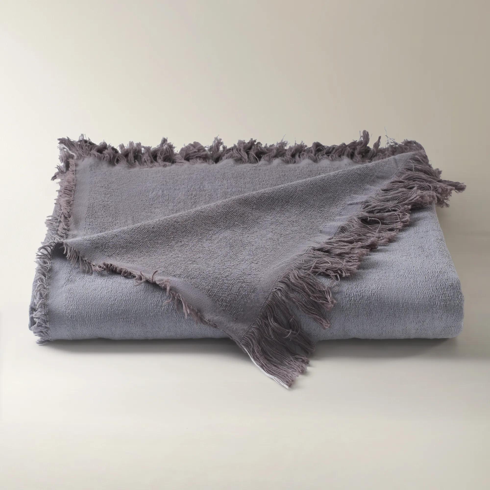 Mira Cotton Dip Dyed Throw 50" x 60" - Smoke