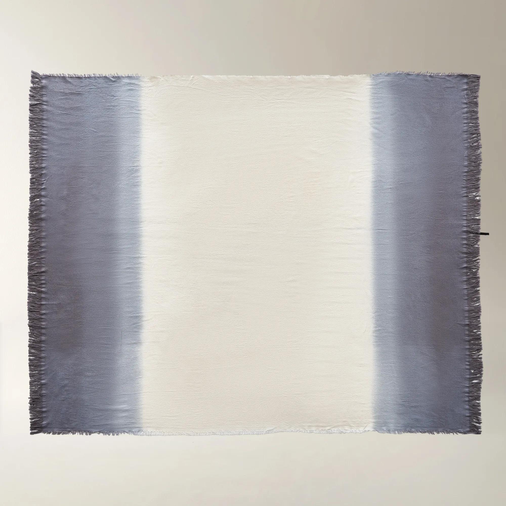 Mira Cotton Dip Dyed Throw 50" x 60" - Smoke