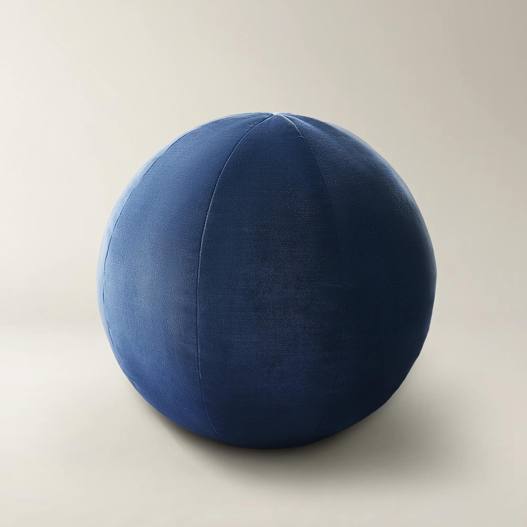 Veda Velvet Ball Pillow 12" - Blue