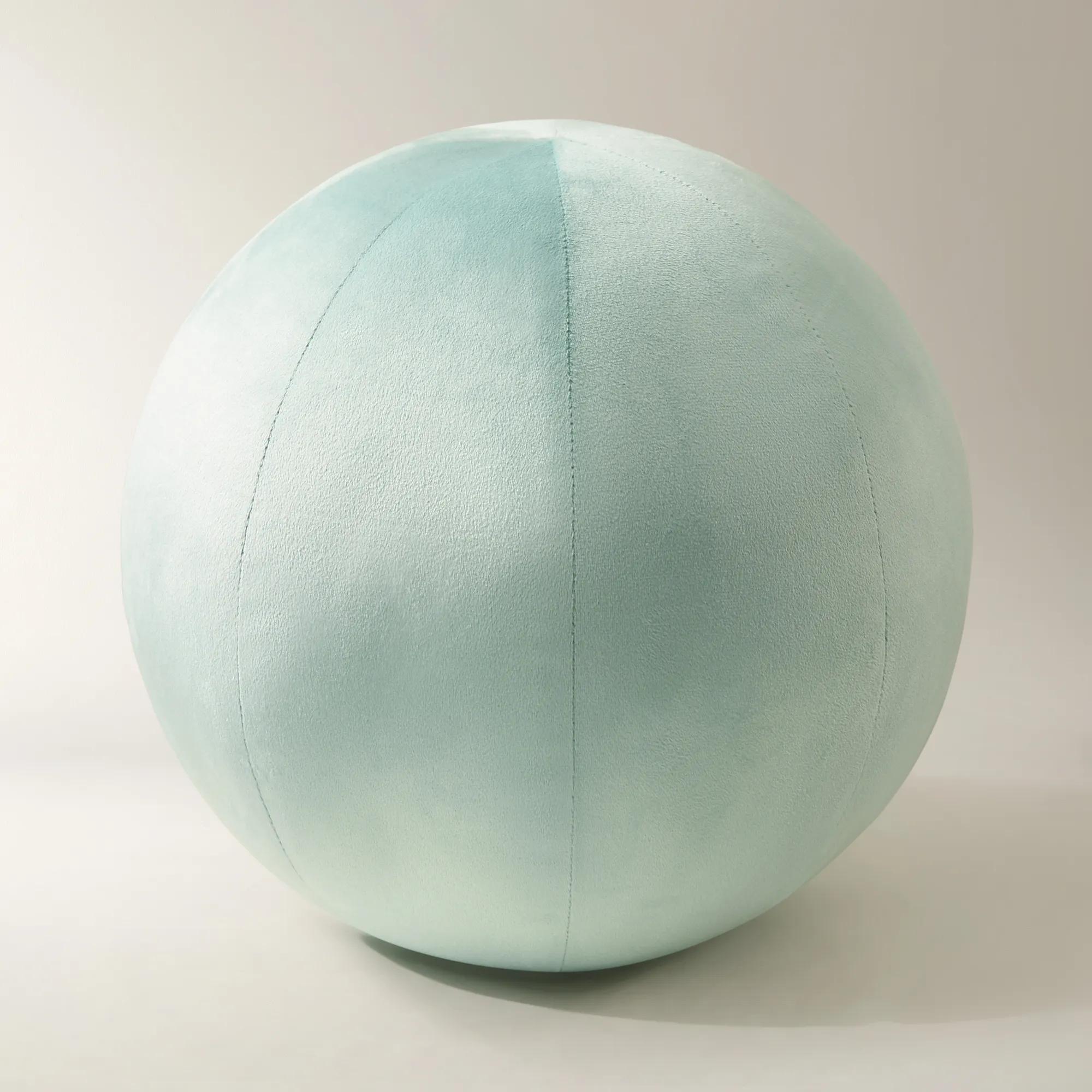 Veda Velvet Ball Pillow 12" - Eggshell Blue