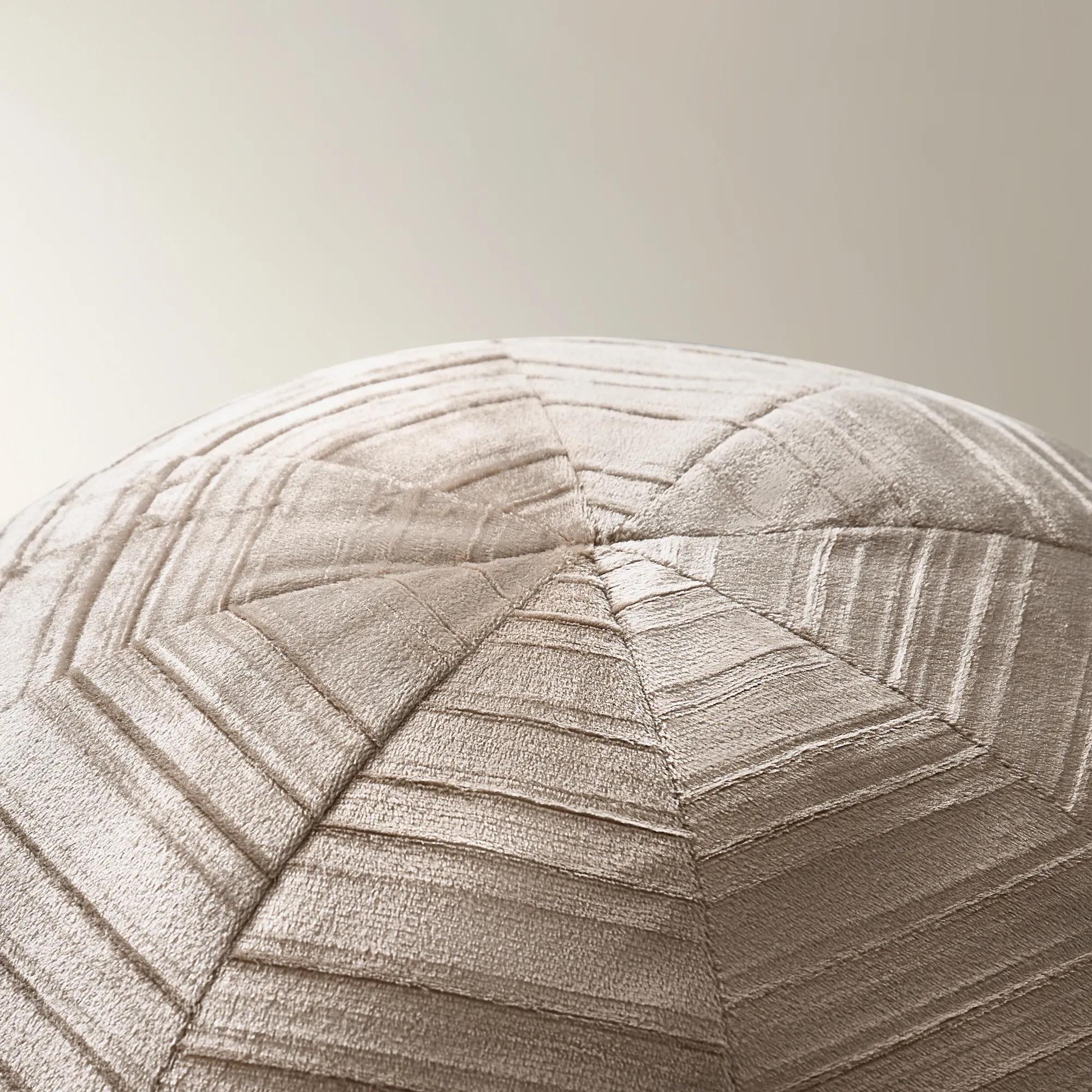 Lark Texture Velvet Ball Pillow 12" - Taupe