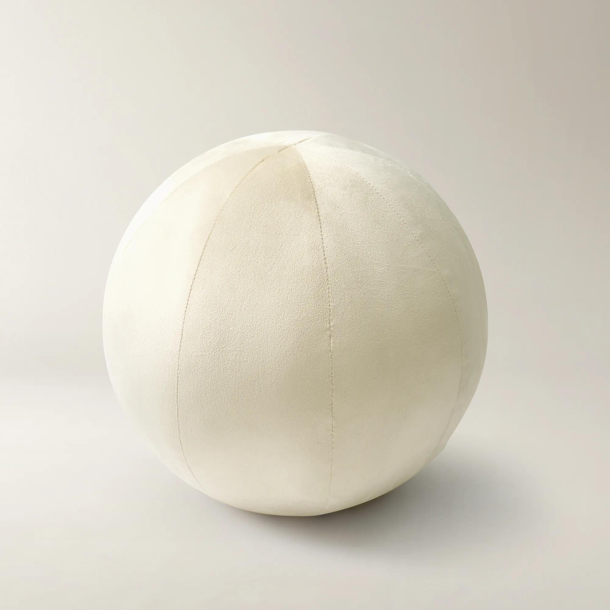 Veda Velvet Ball Pillow 12" - Butter Cream