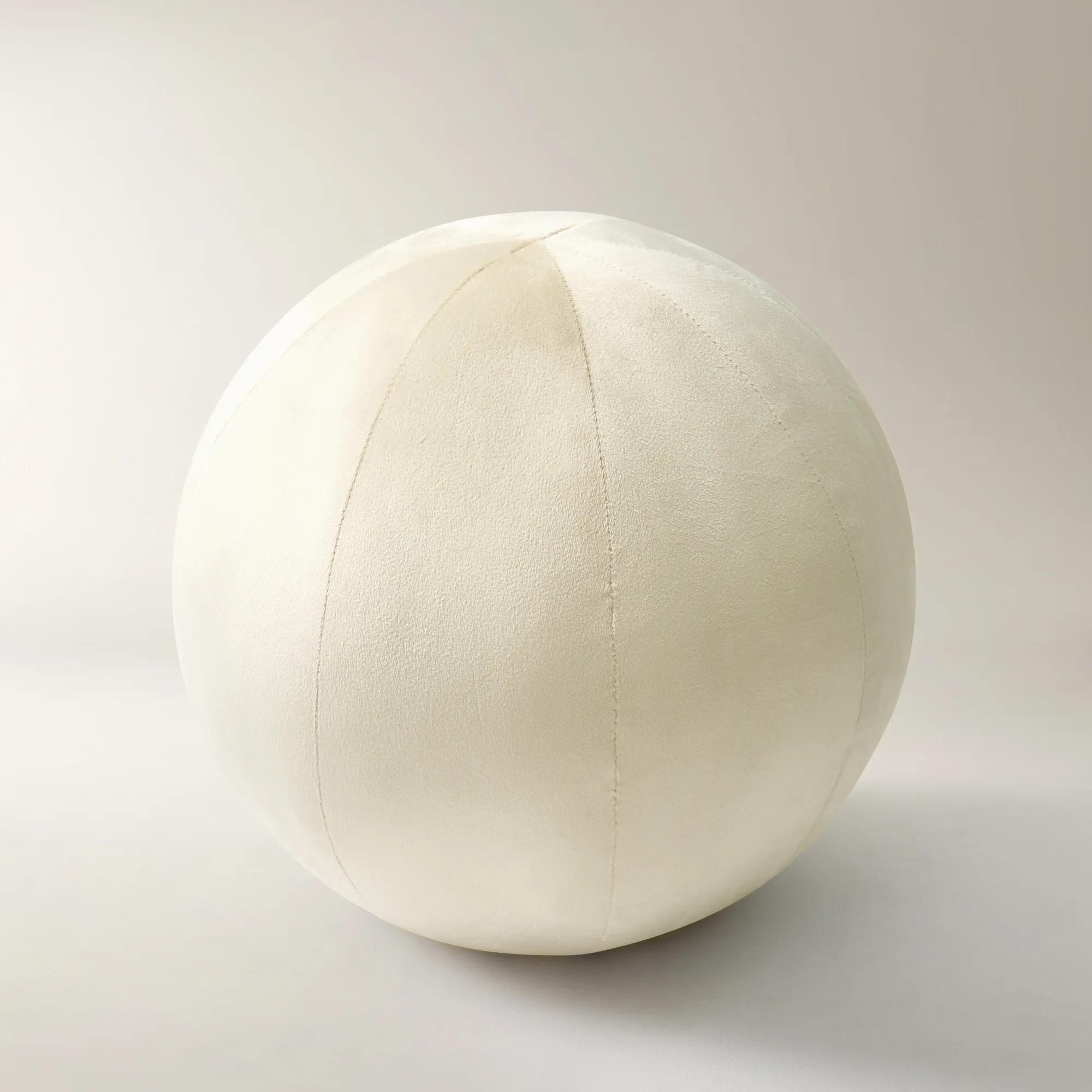Veda Velvet Ball Pillow 12" - Butter Cream