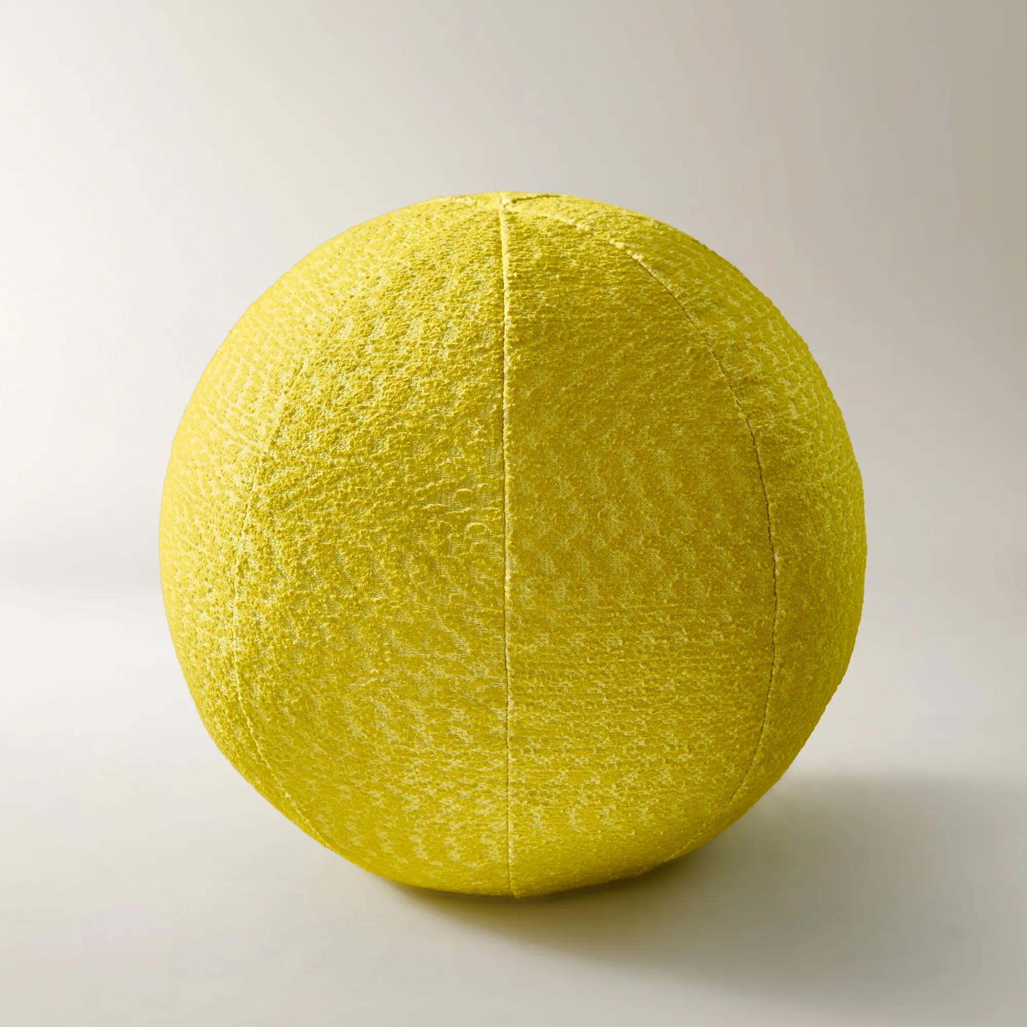 Saguaro Outdoor Ball Pillow 12" - Bright Citron Yellow