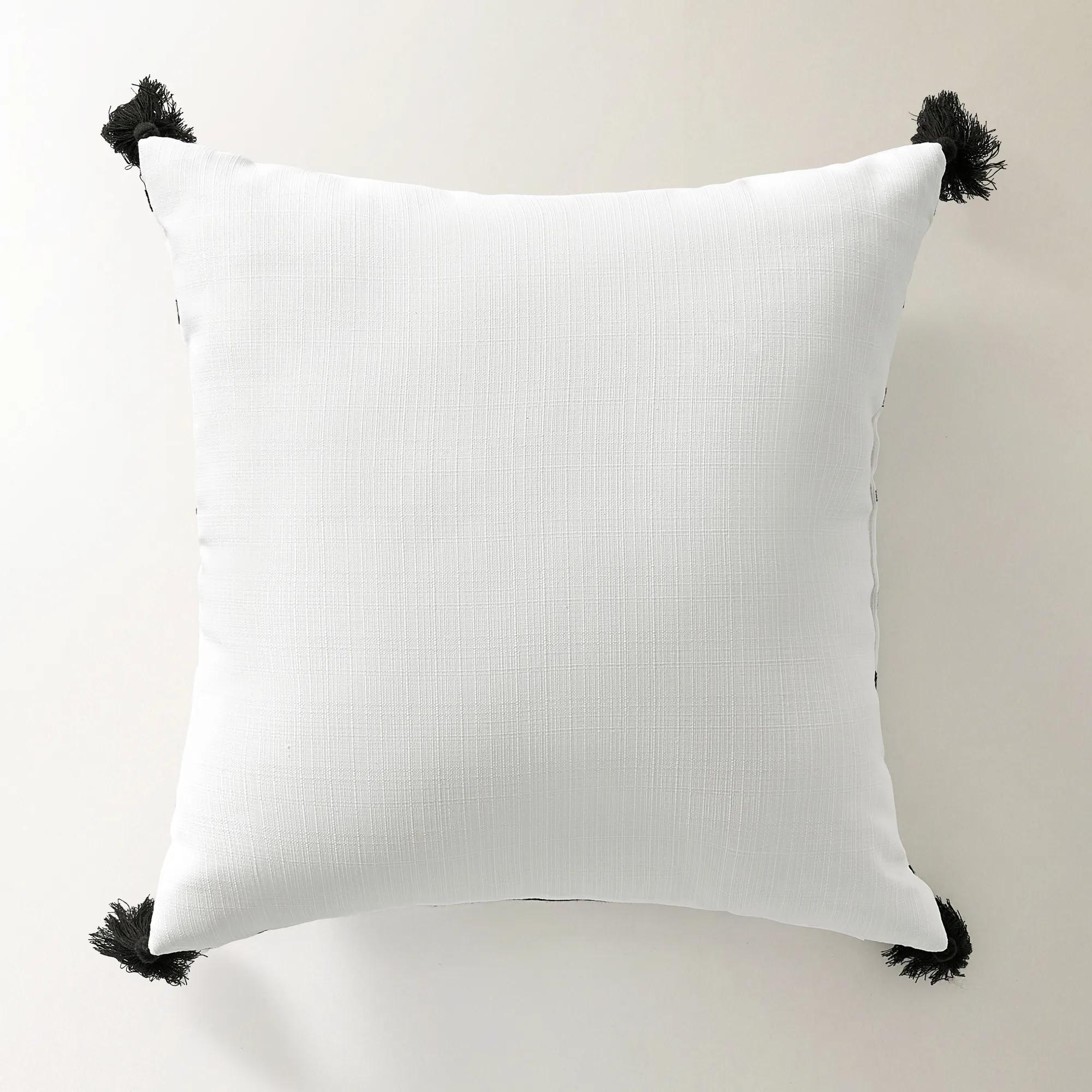 Verve Outdoor Tassel Pillow 20" - Black