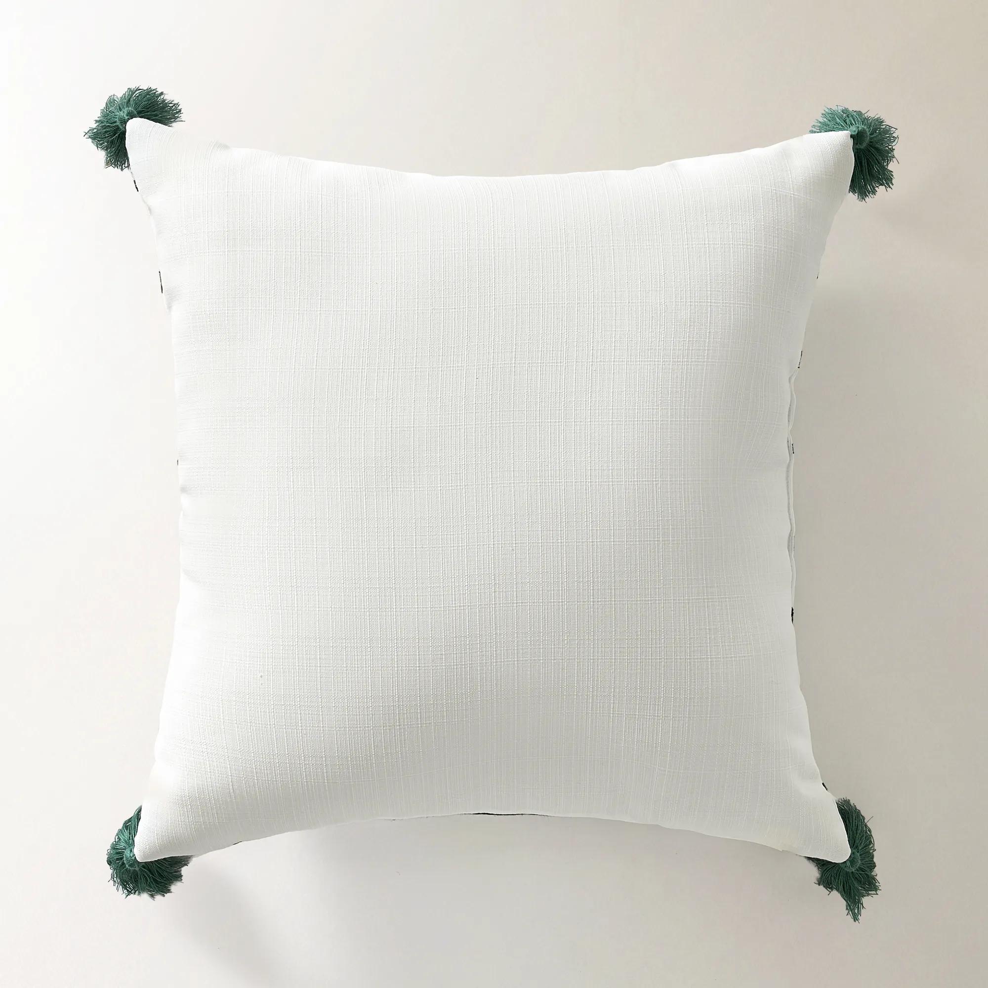 Verve Outdoor Tassel Pillow 20" - Green