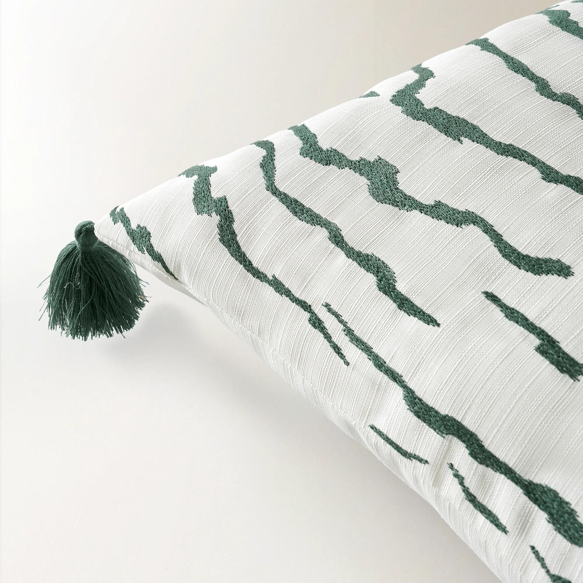 Verve Outdoor Tassel Pillow 20" - Green