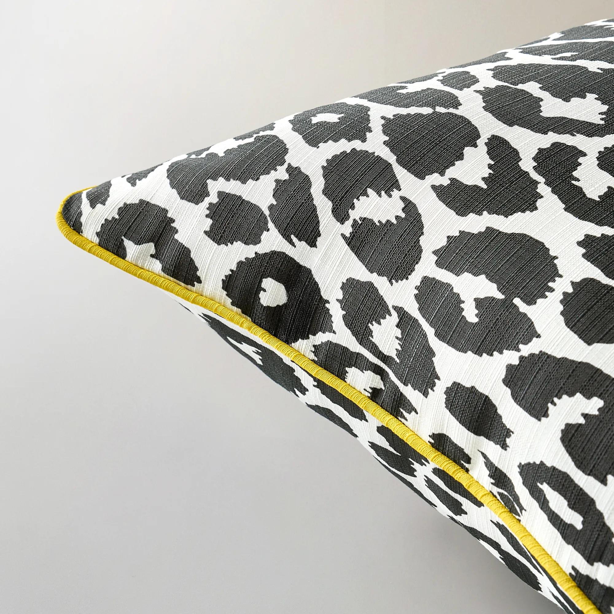 Leopard Pop Trim Outdoor Pillow 20"