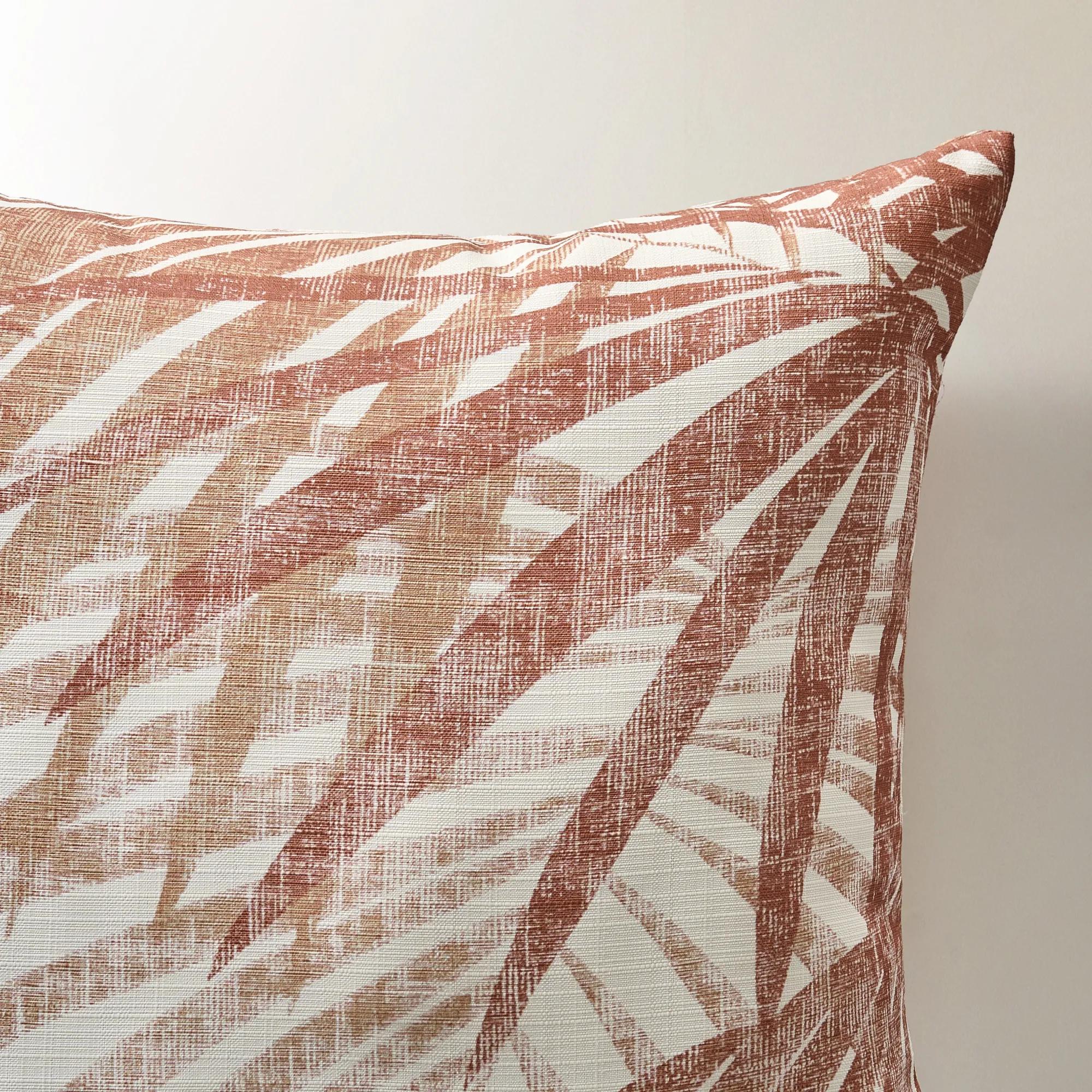 Palms Outdoor Pillow 20" - Mocha Mousse